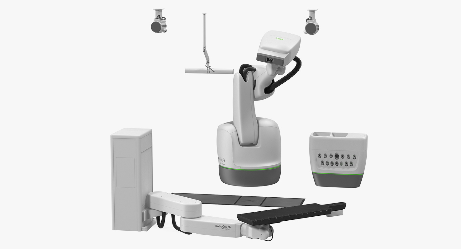 CyberKnife System Radiation Therapy Device Rigged 3D model
