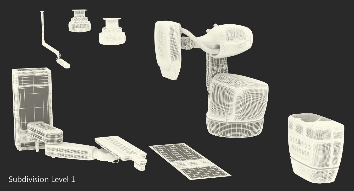 CyberKnife System Radiation Therapy Device Rigged 3D model