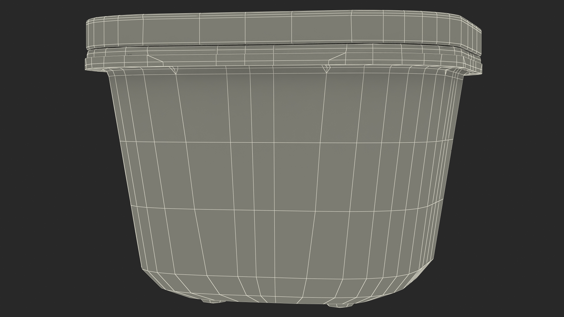 3D model Glass Food Storage Container with Bamboo Lid 160ml