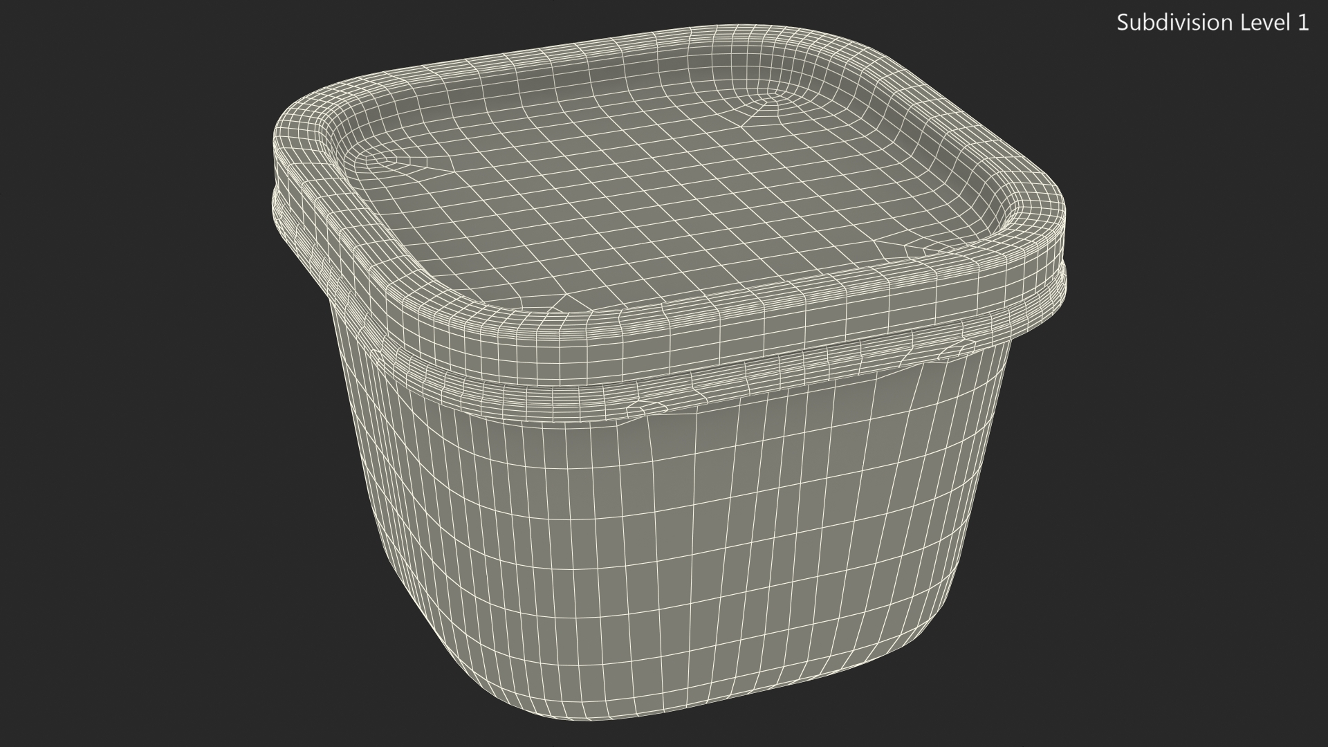 3D model Glass Food Storage Container with Bamboo Lid 160ml