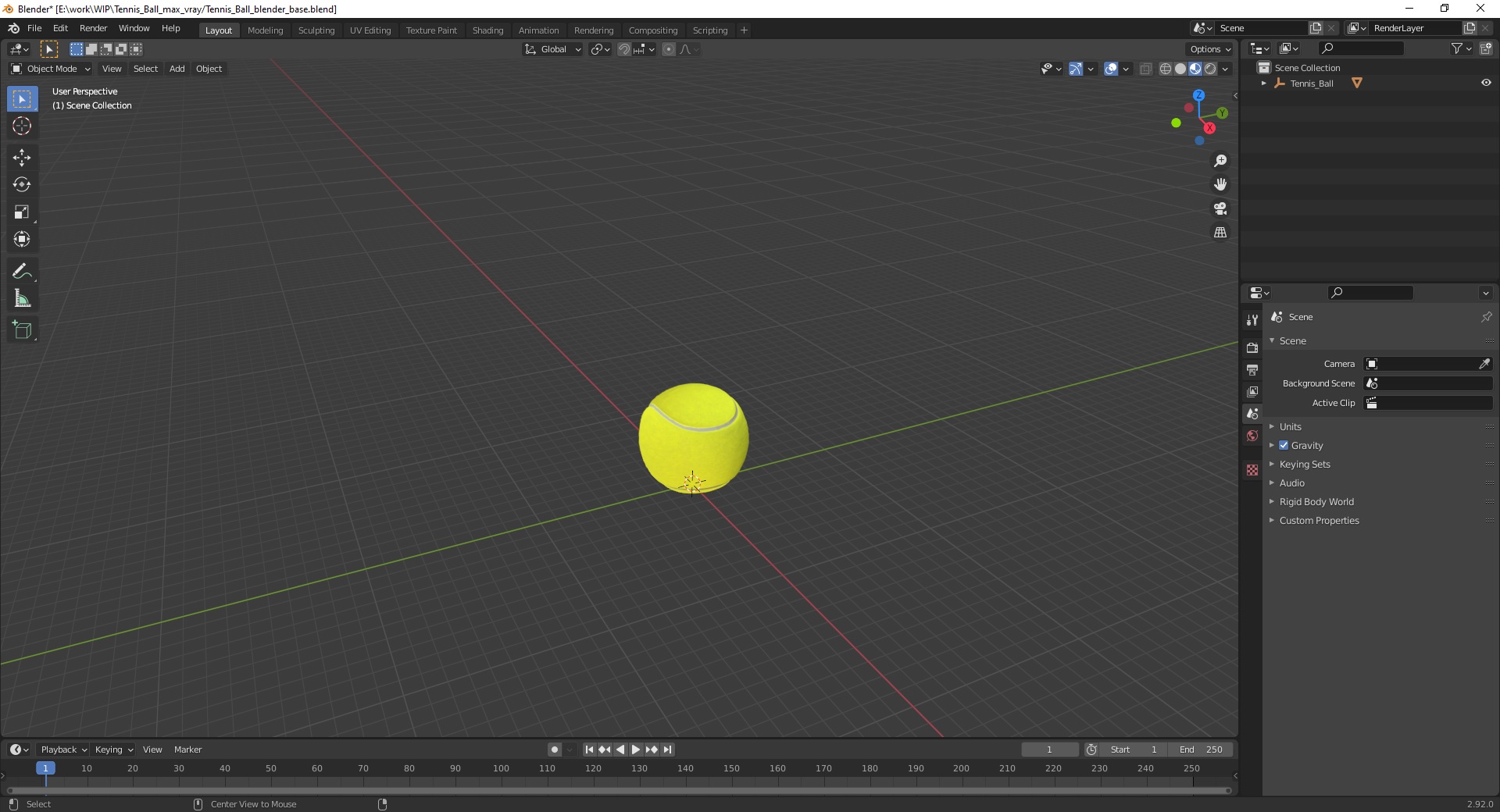 3D Tennis Ball