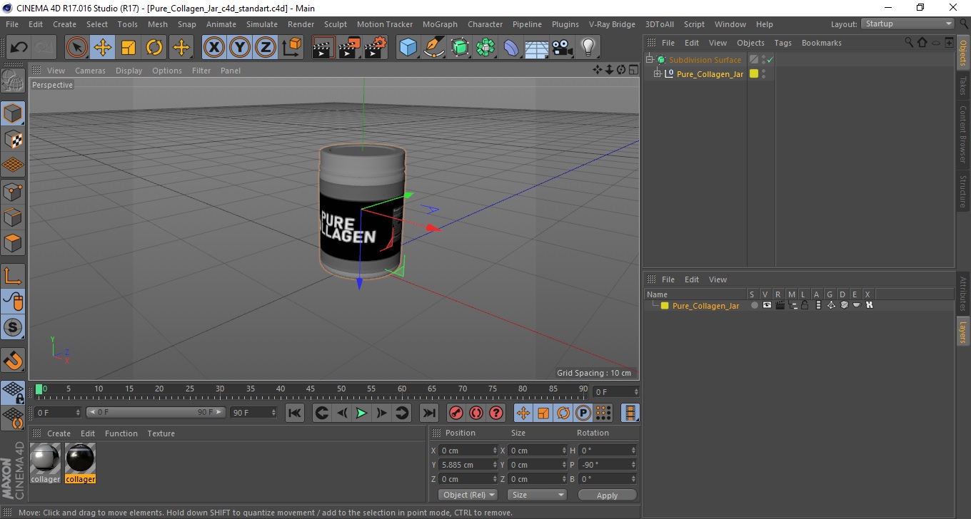 Pure Collagen Jar 3D