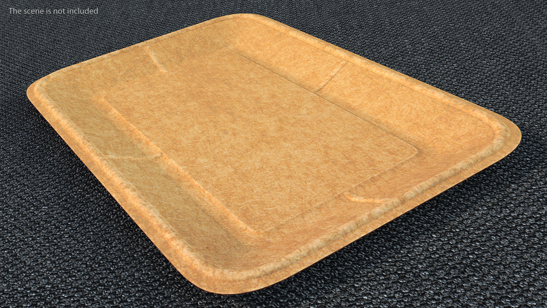 3D Brown Disposable Paper Plate model