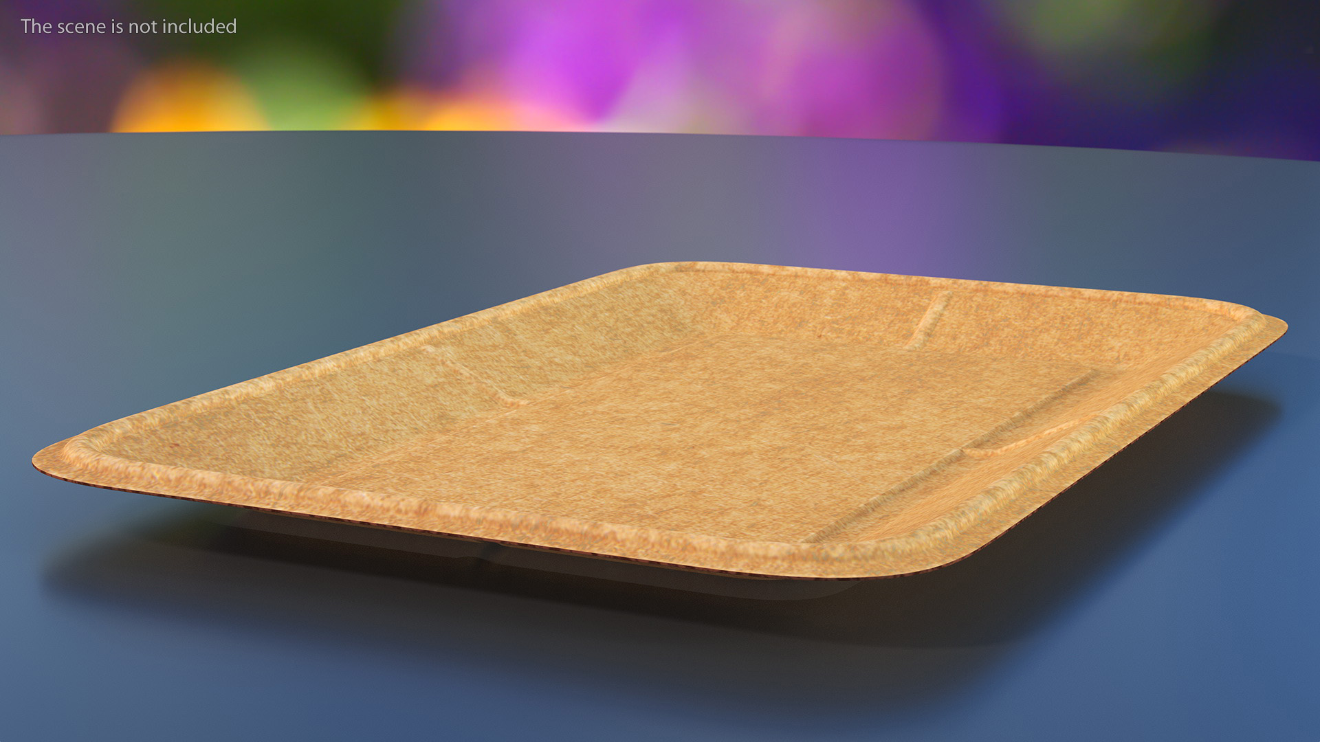 3D Brown Disposable Paper Plate model