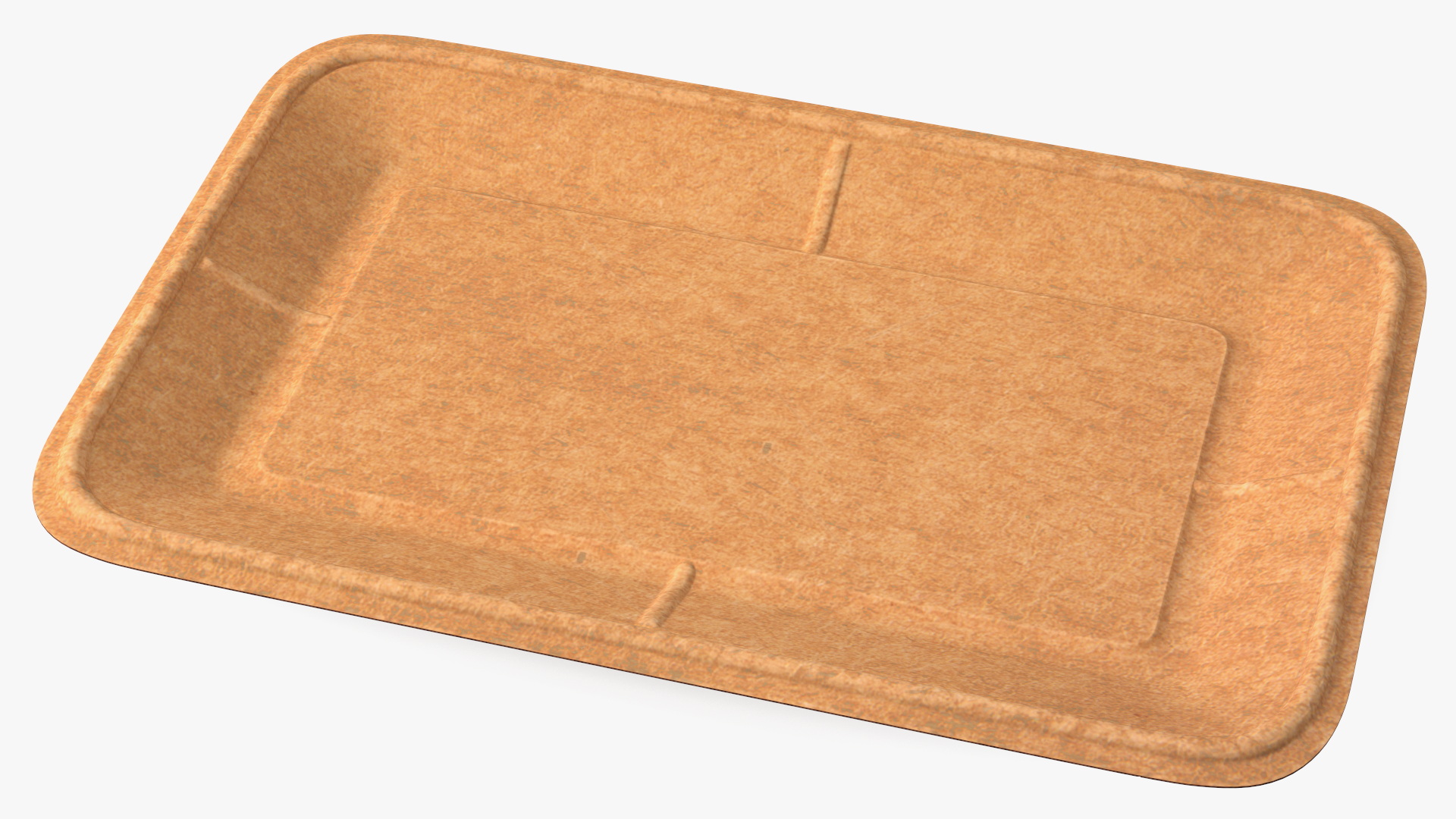 3D Brown Disposable Paper Plate model