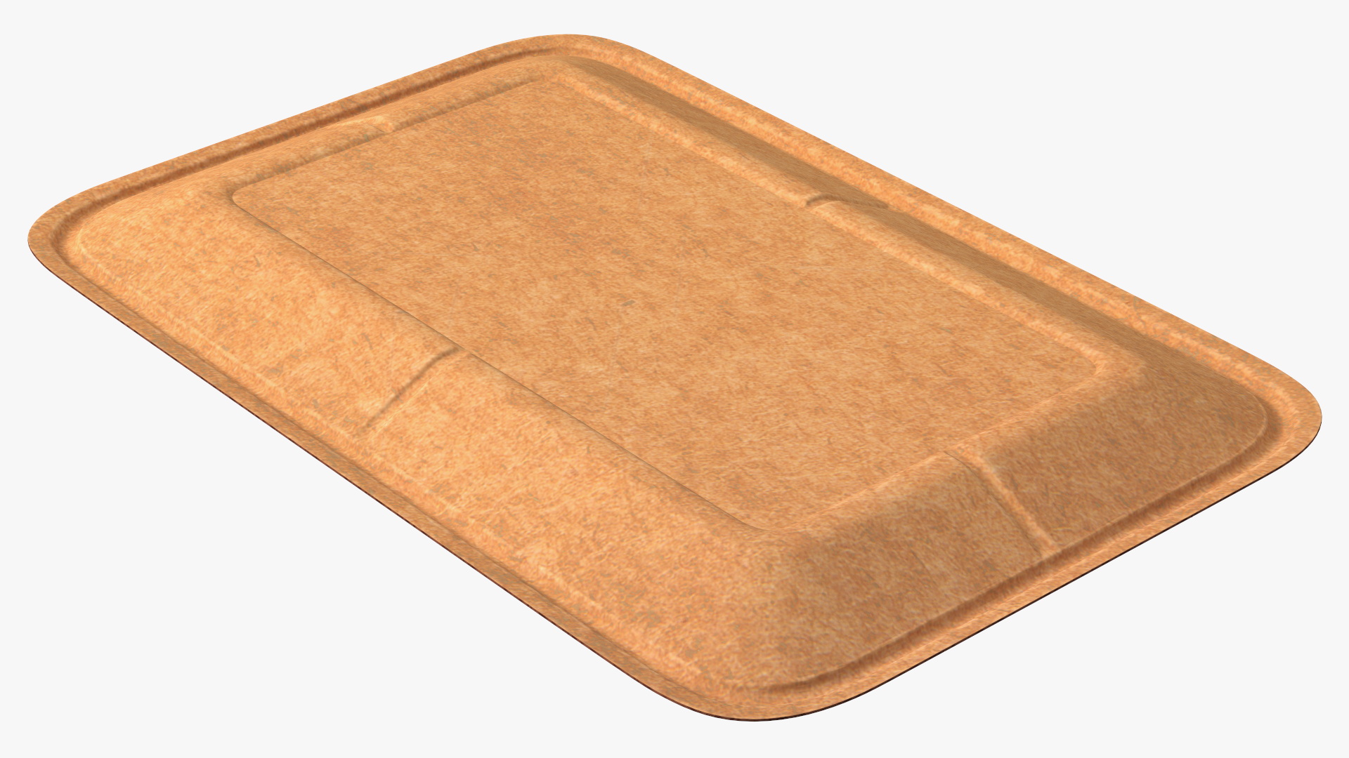 3D Brown Disposable Paper Plate model