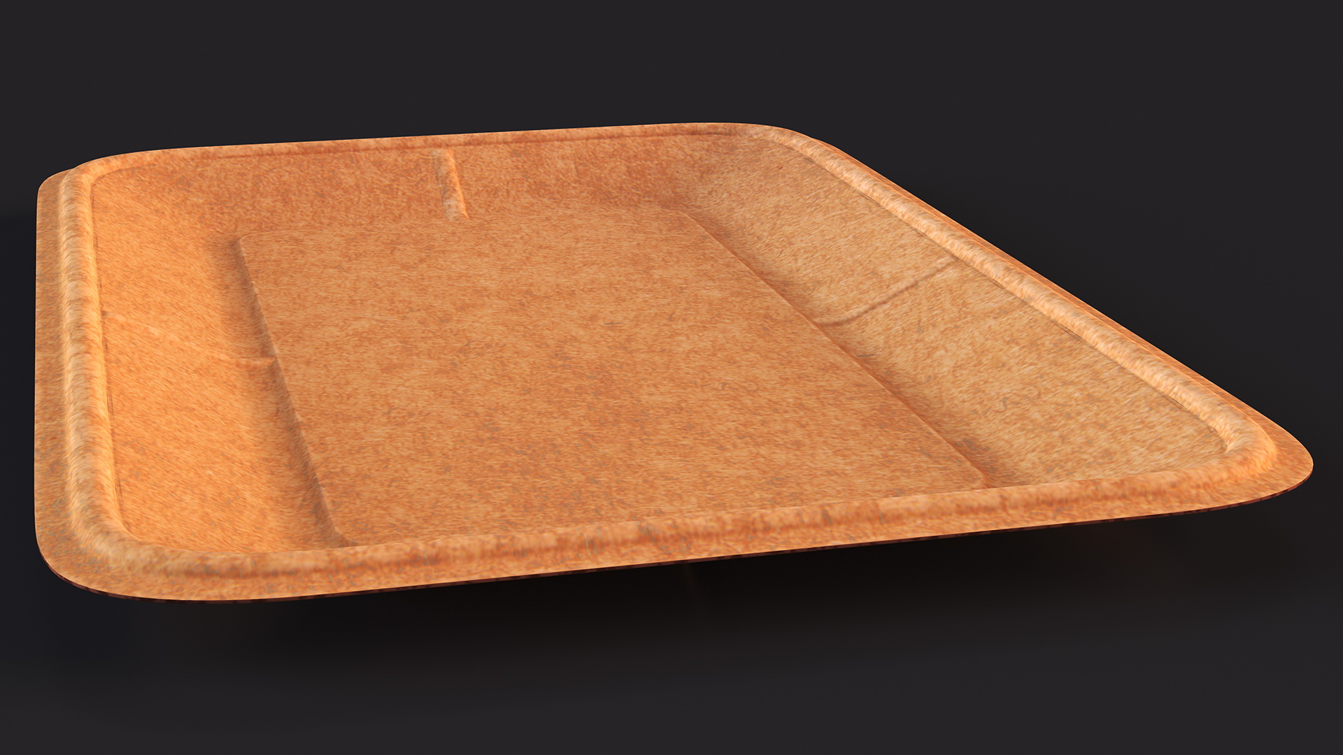 3D Brown Disposable Paper Plate model