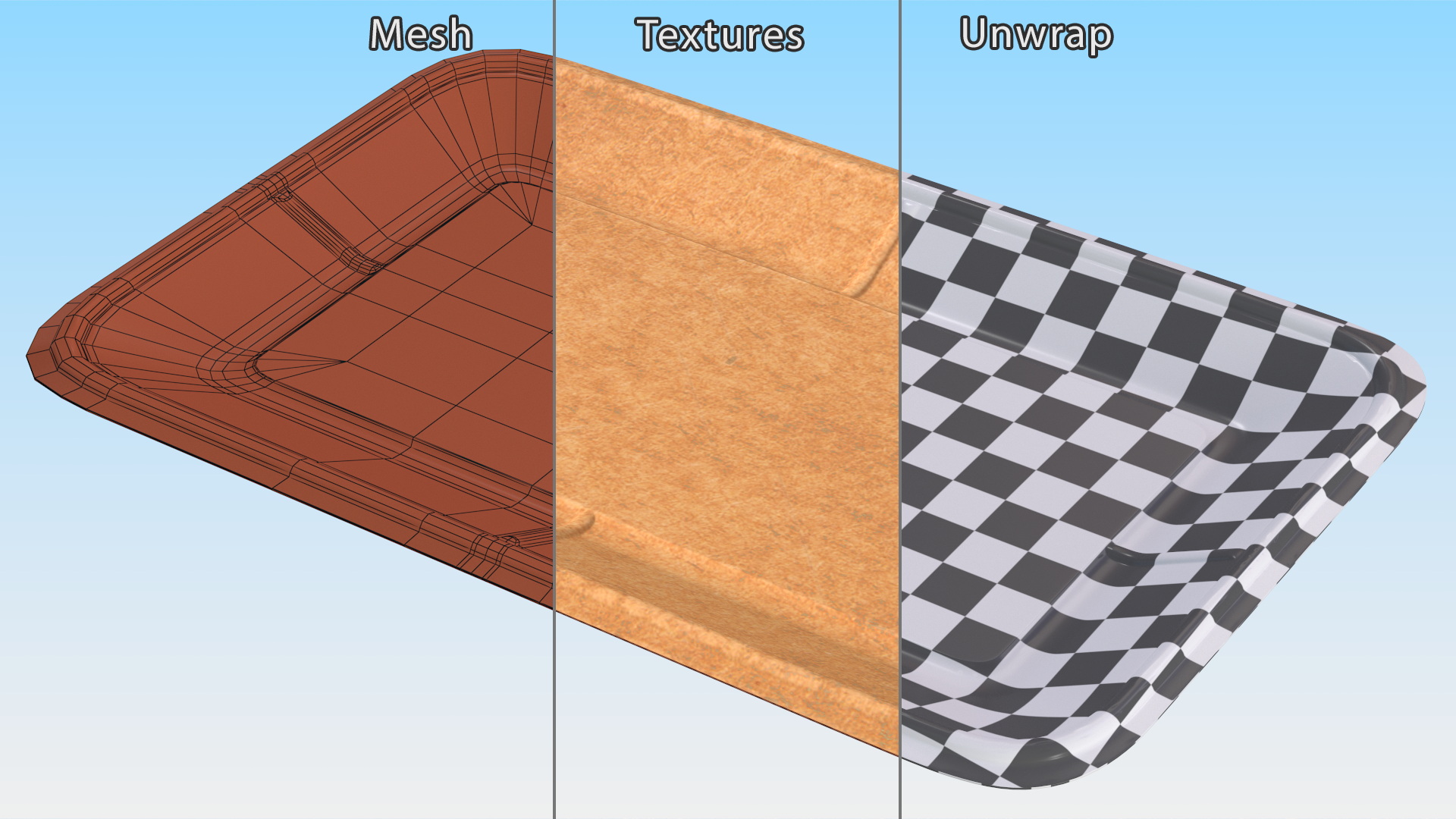 3D Brown Disposable Paper Plate model