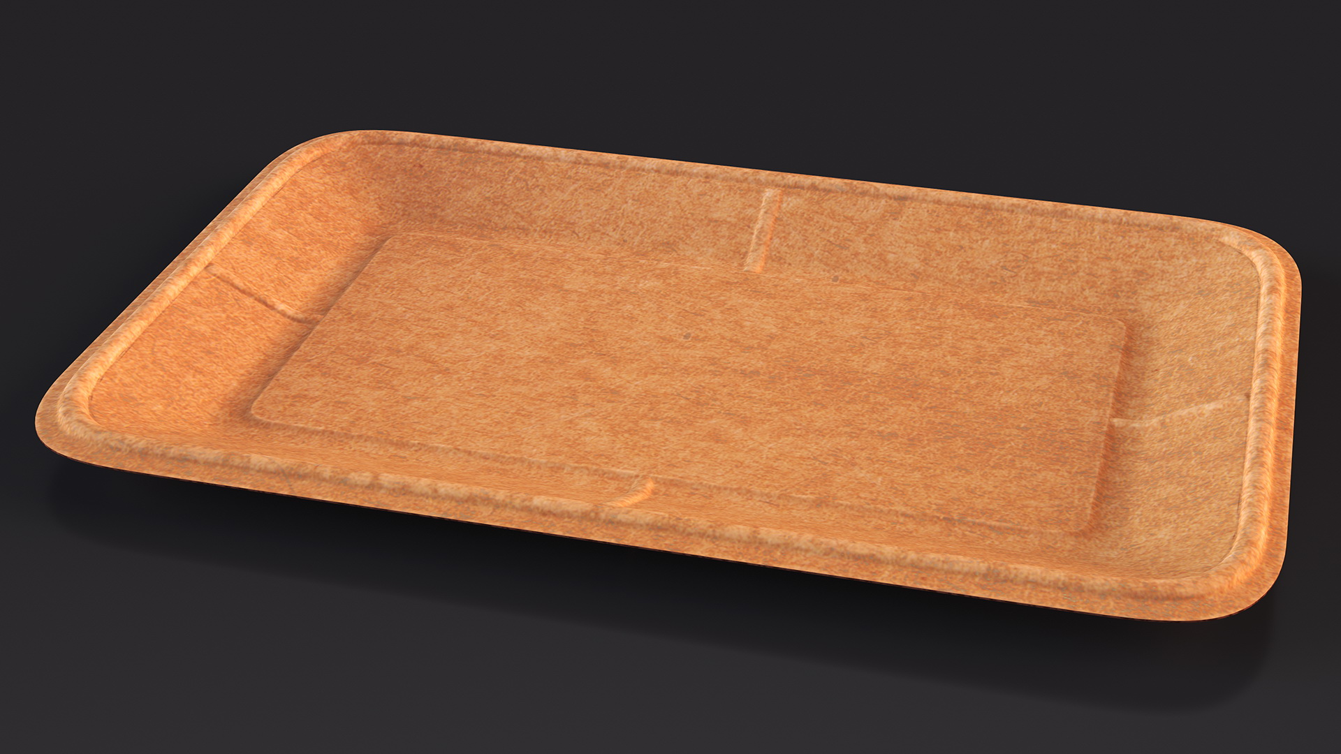 3D Brown Disposable Paper Plate model