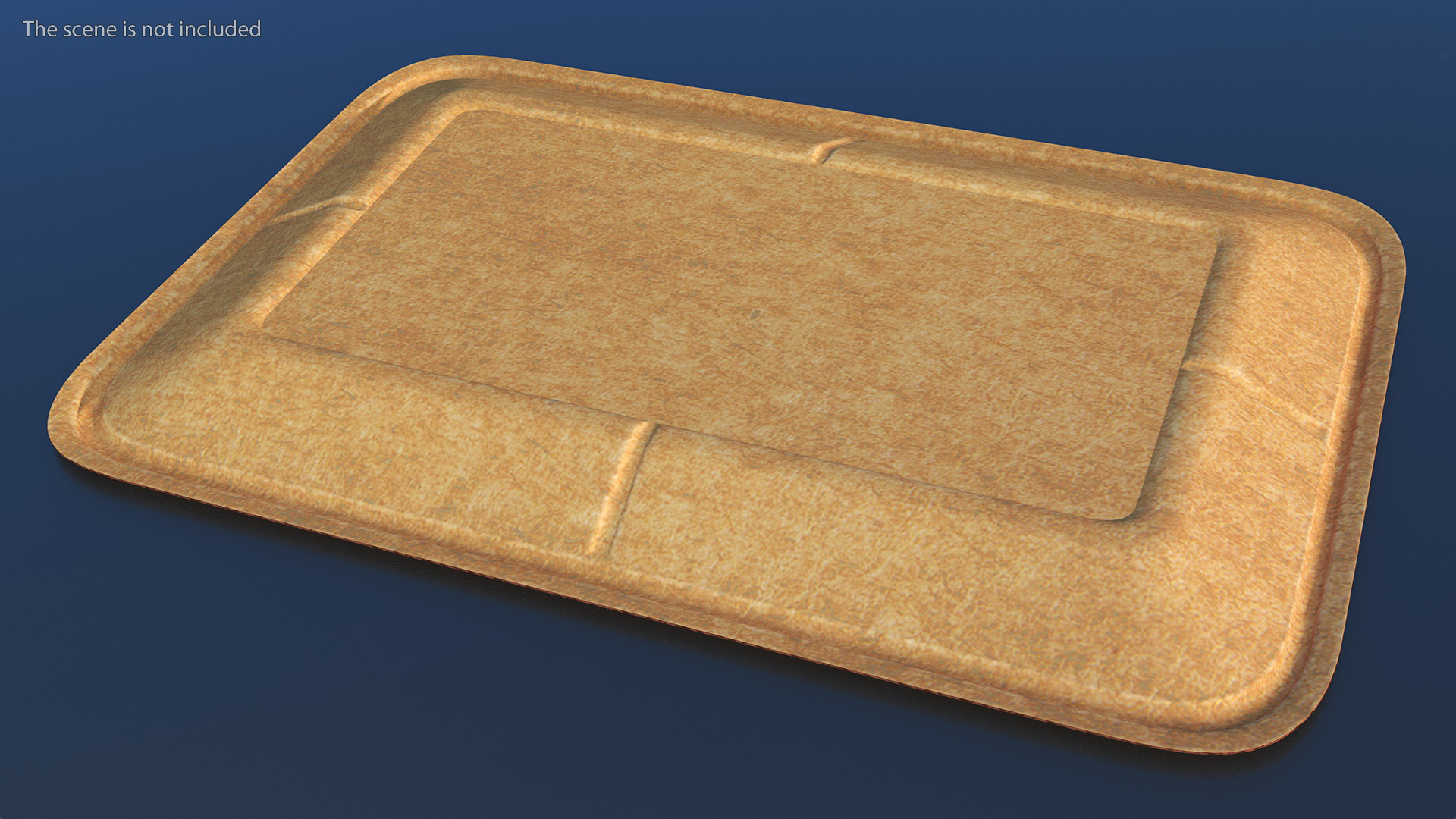 3D Brown Disposable Paper Plate model