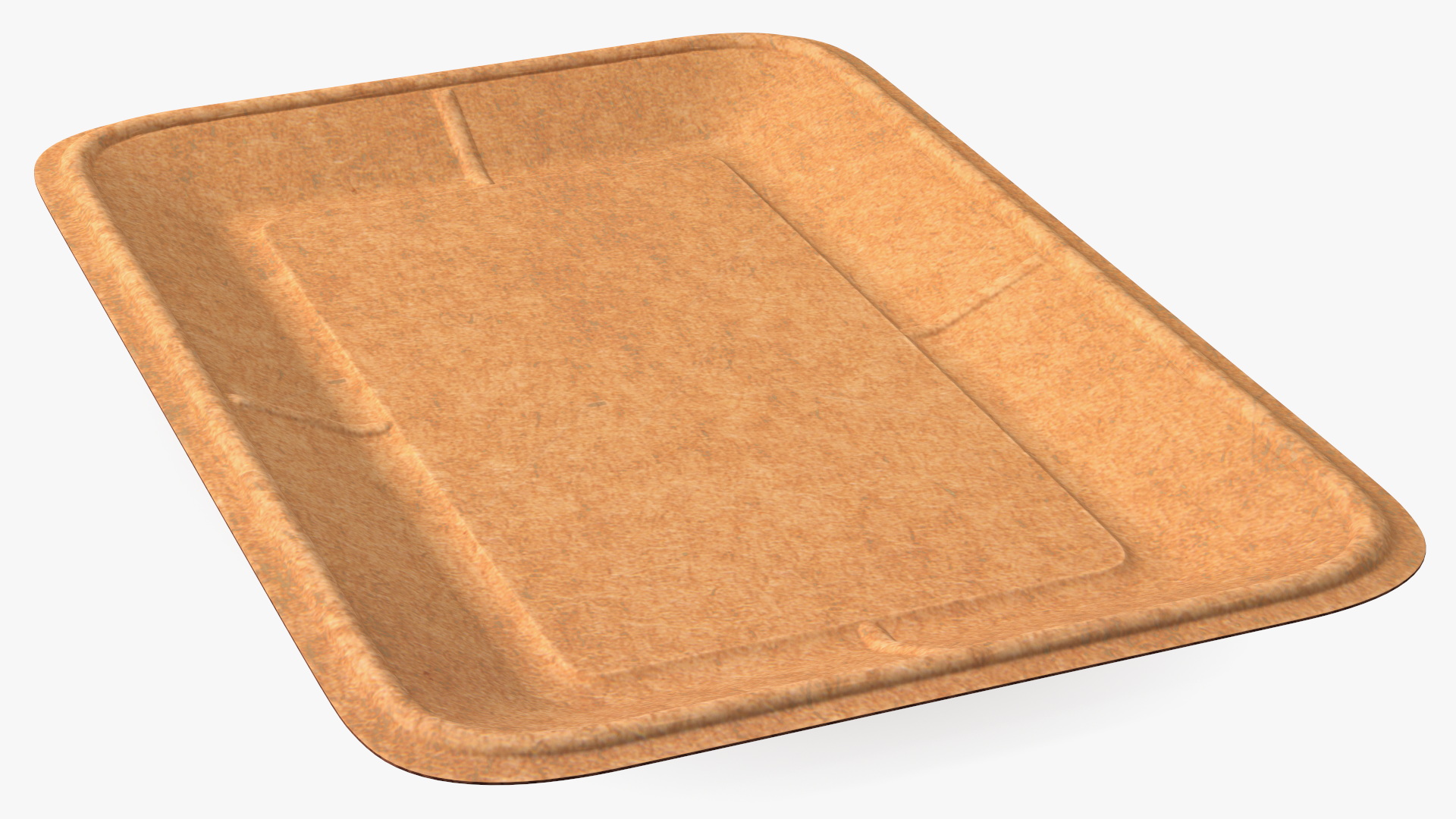 3D Brown Disposable Paper Plate model