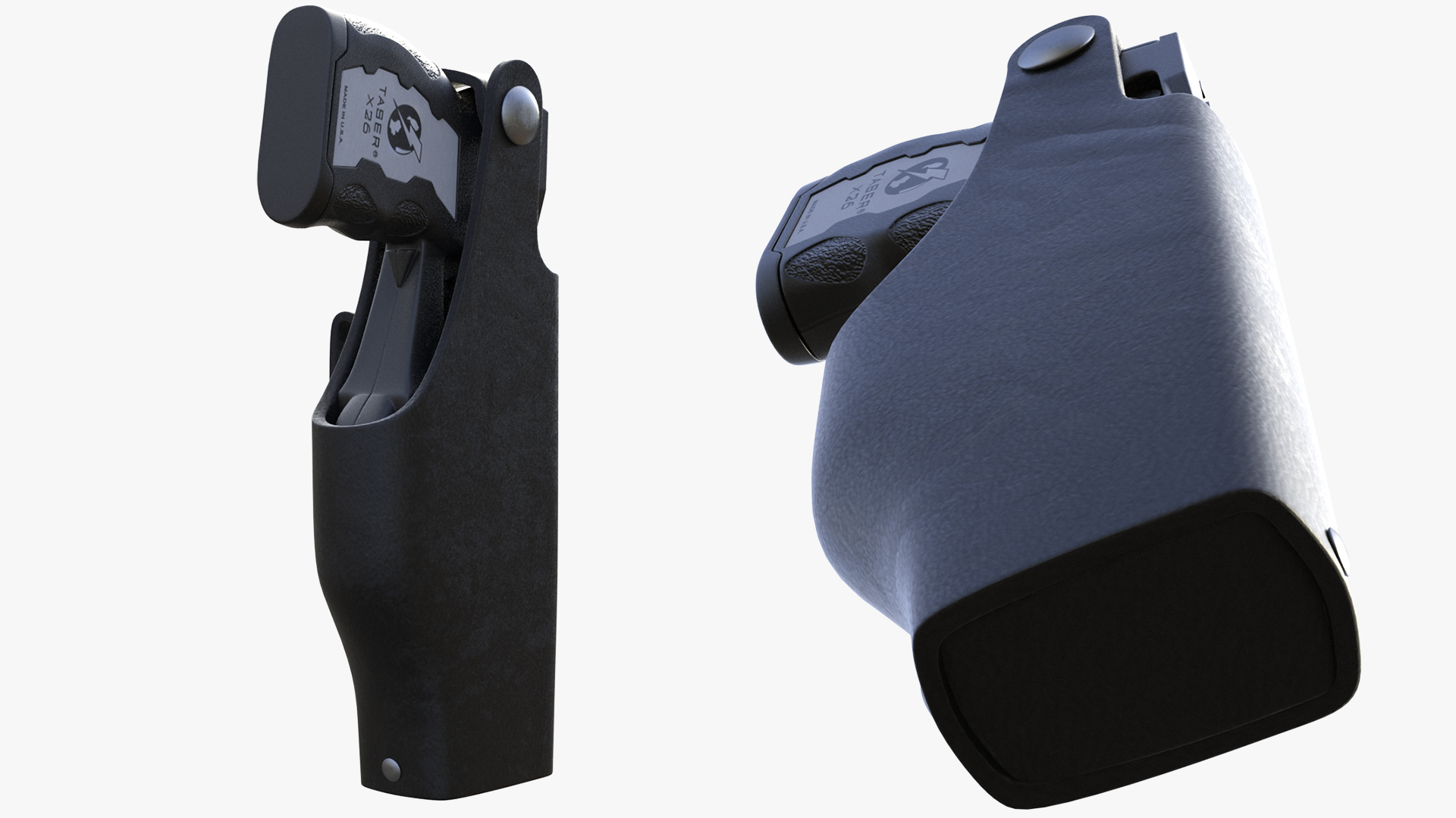3D model Tazer in Tactical Belt Holster