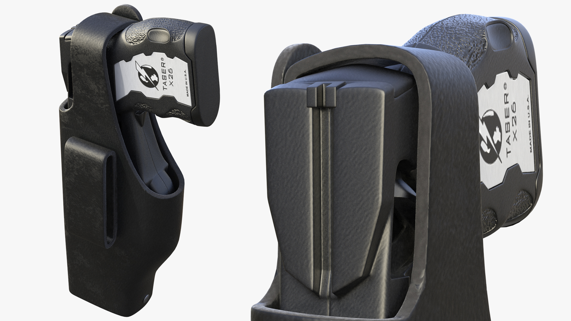 3D model Tazer in Tactical Belt Holster