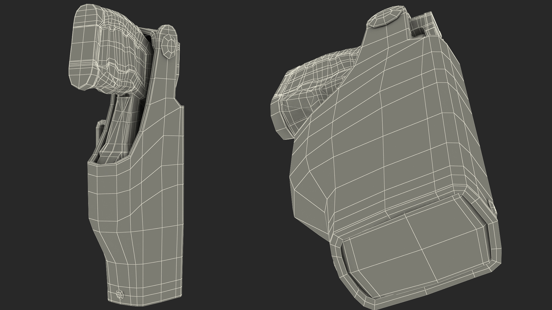 3D model Tazer in Tactical Belt Holster