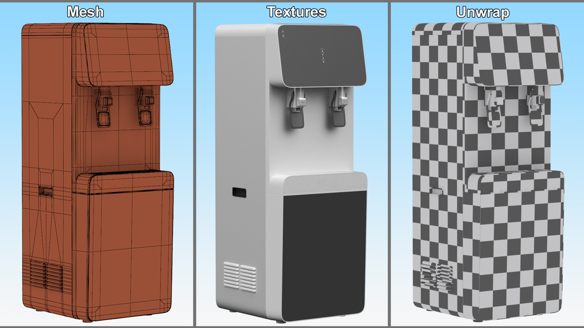 Office Touchless Water Dispenser 3D