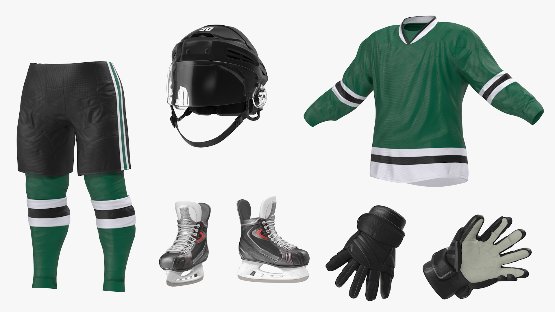 Hockey Equipment Green 3D