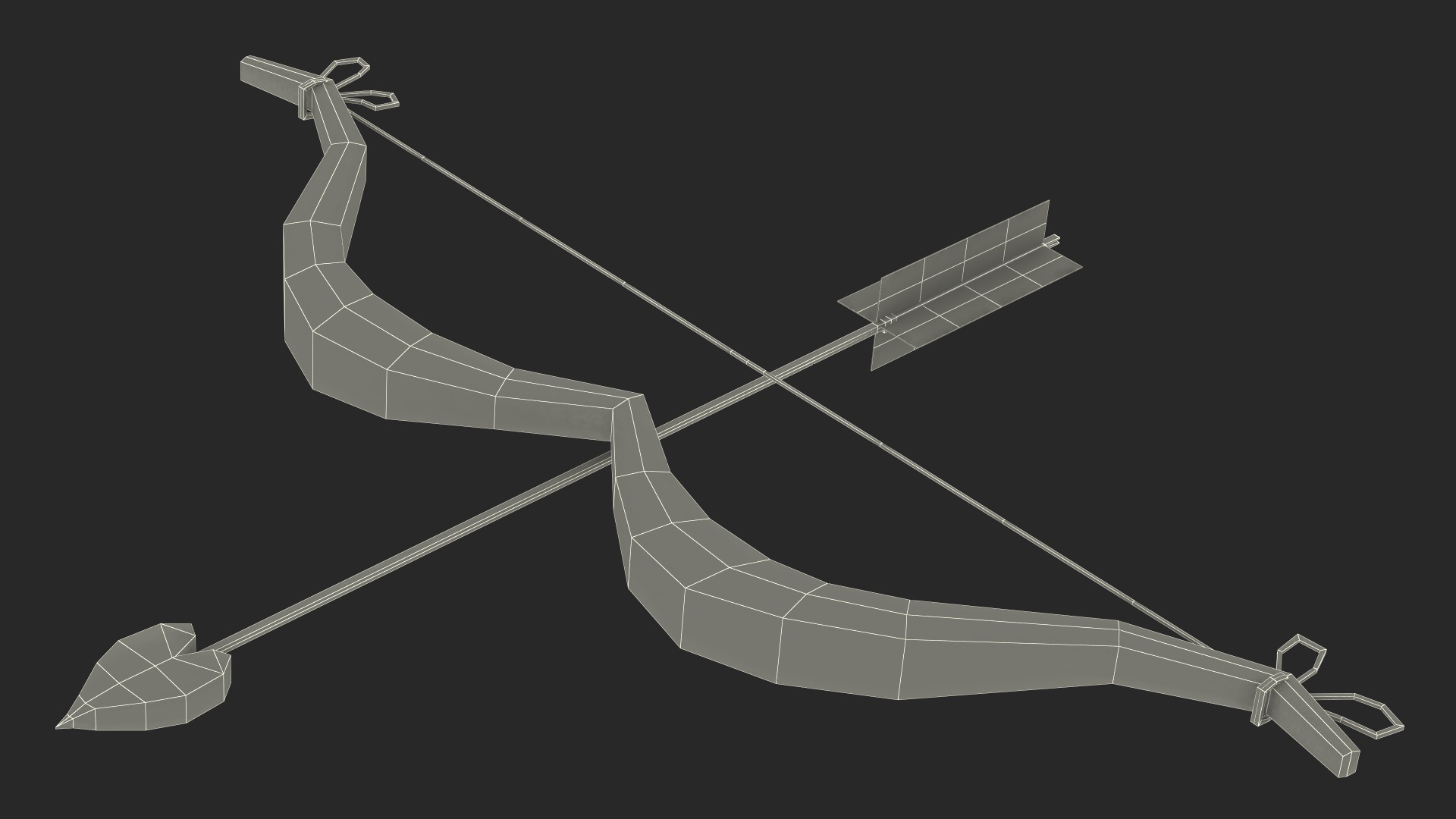 3D model Boy Angel with Bow and Arrow A-Pose