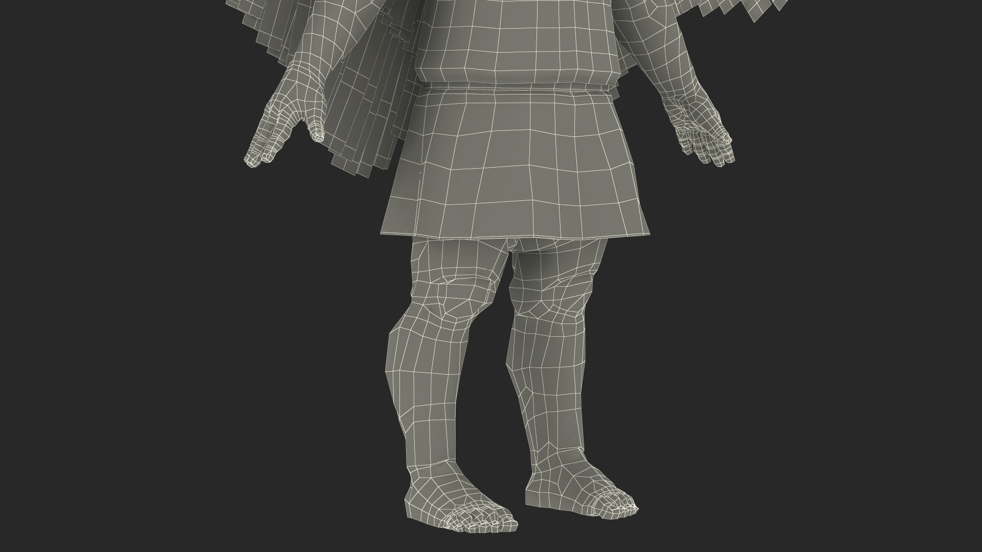 3D model Boy Angel with Bow and Arrow A-Pose