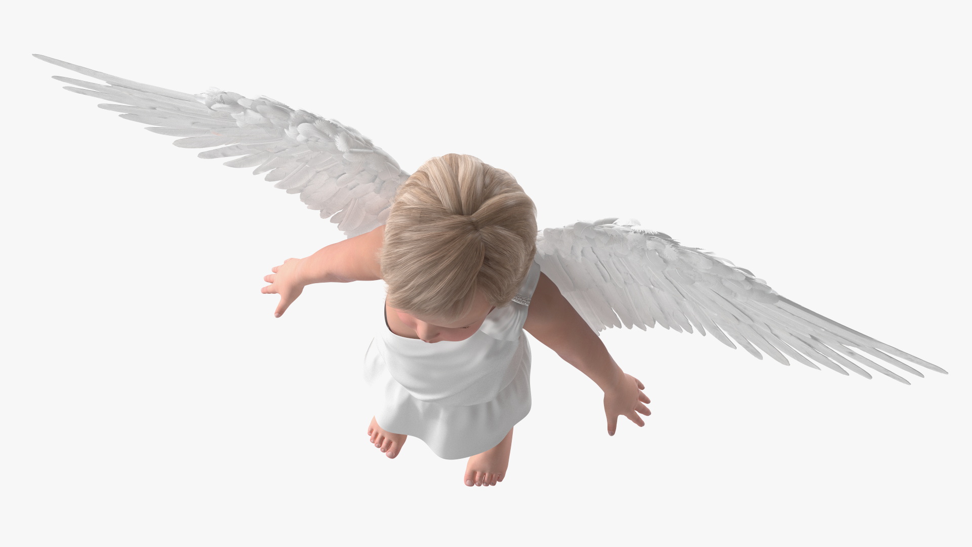 3D model Boy Angel with Bow and Arrow A-Pose