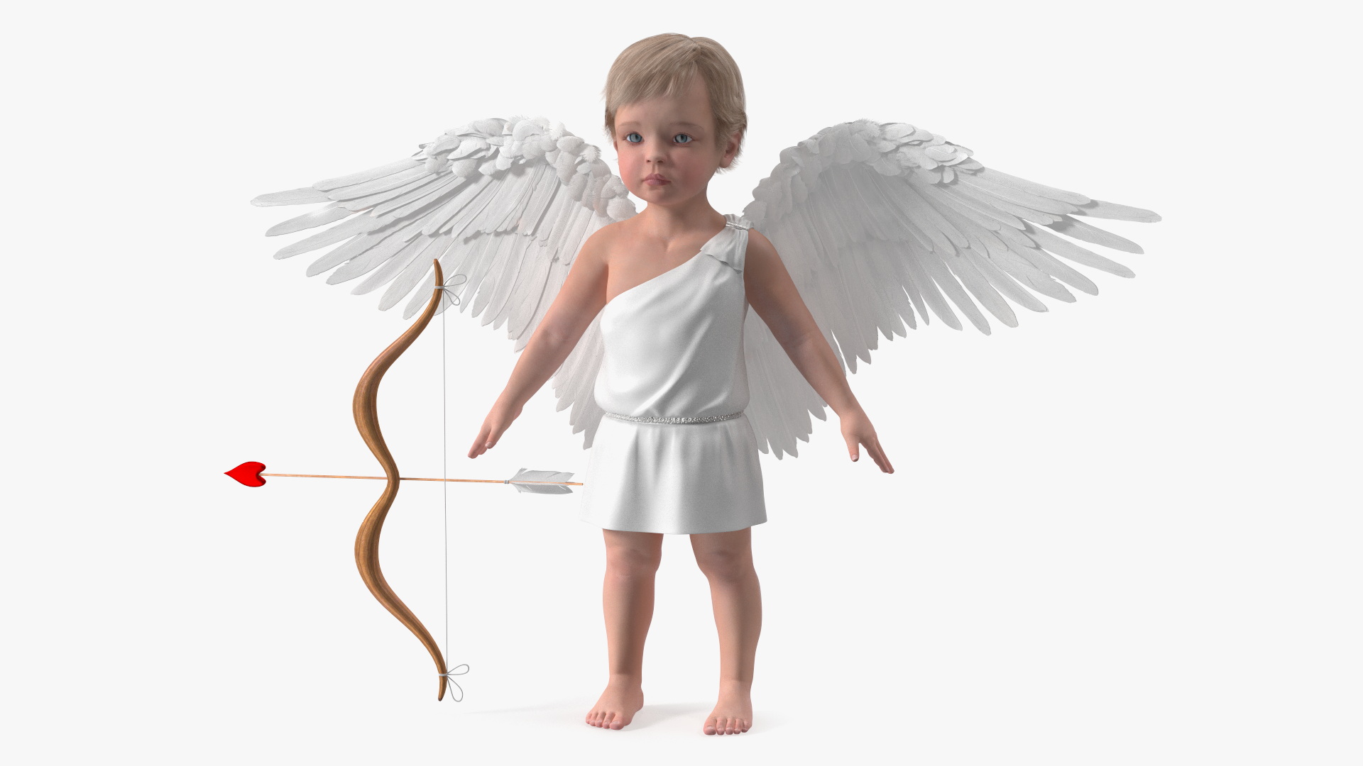 3D model Boy Angel with Bow and Arrow A-Pose