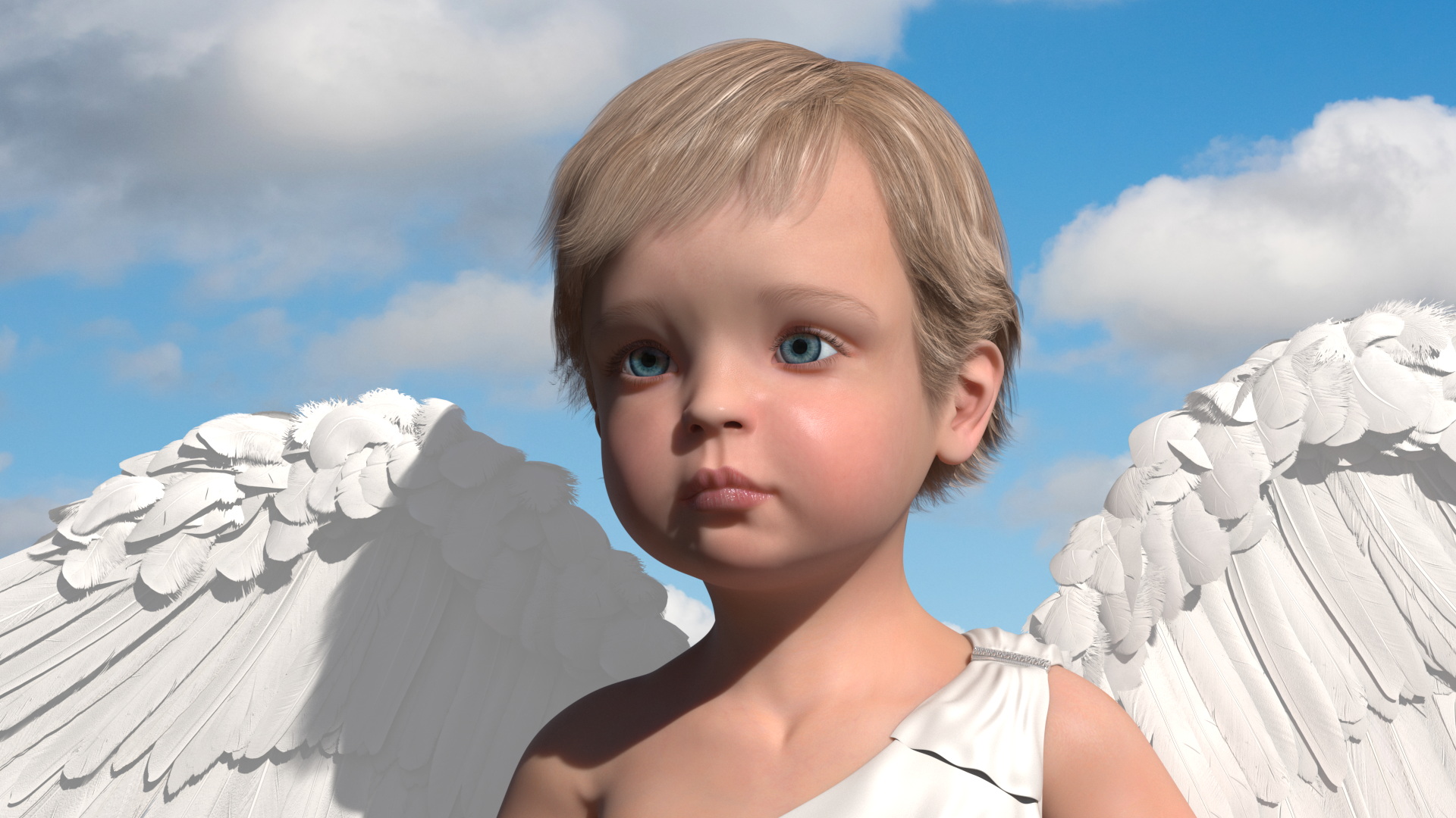 3D model Boy Angel with Bow and Arrow A-Pose
