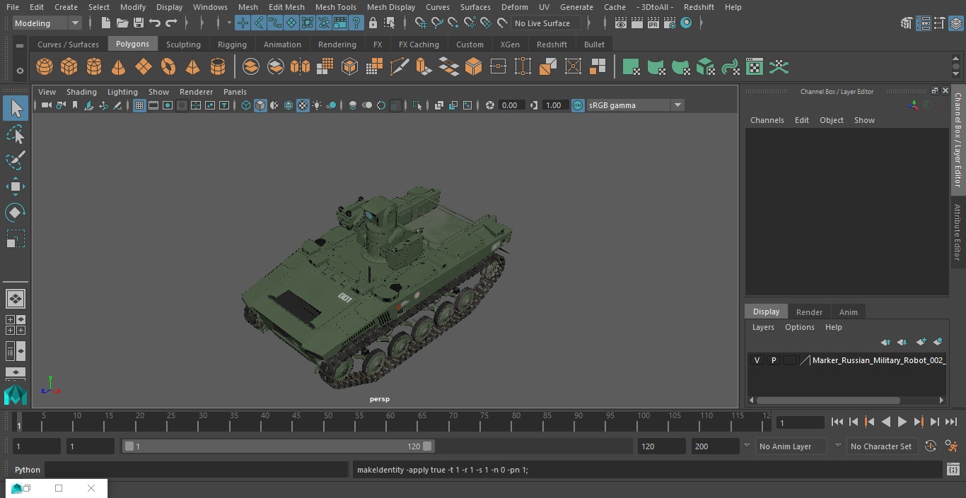 Marker Russian Military Robot 3D model