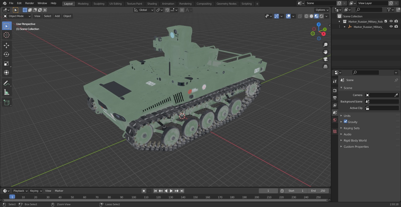 Marker Russian Military Robot 3D model
