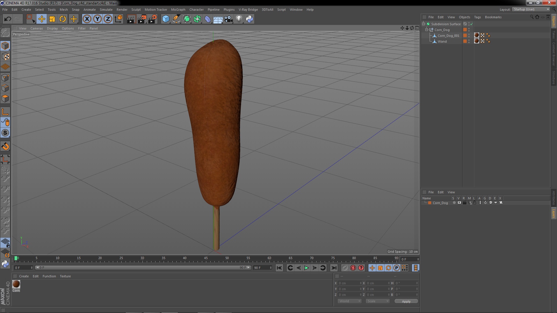 3D model Corn Dog