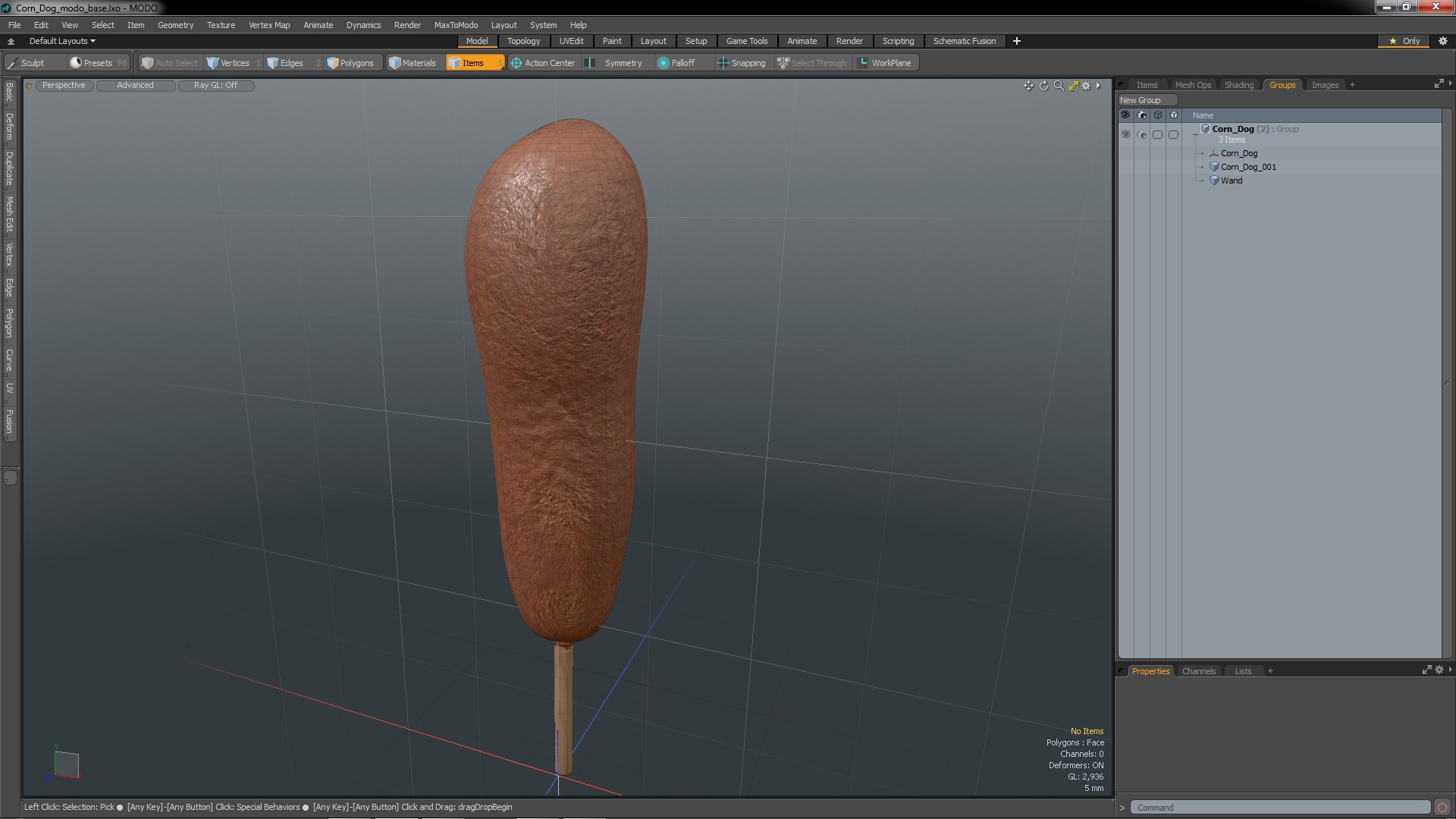 3D model Corn Dog