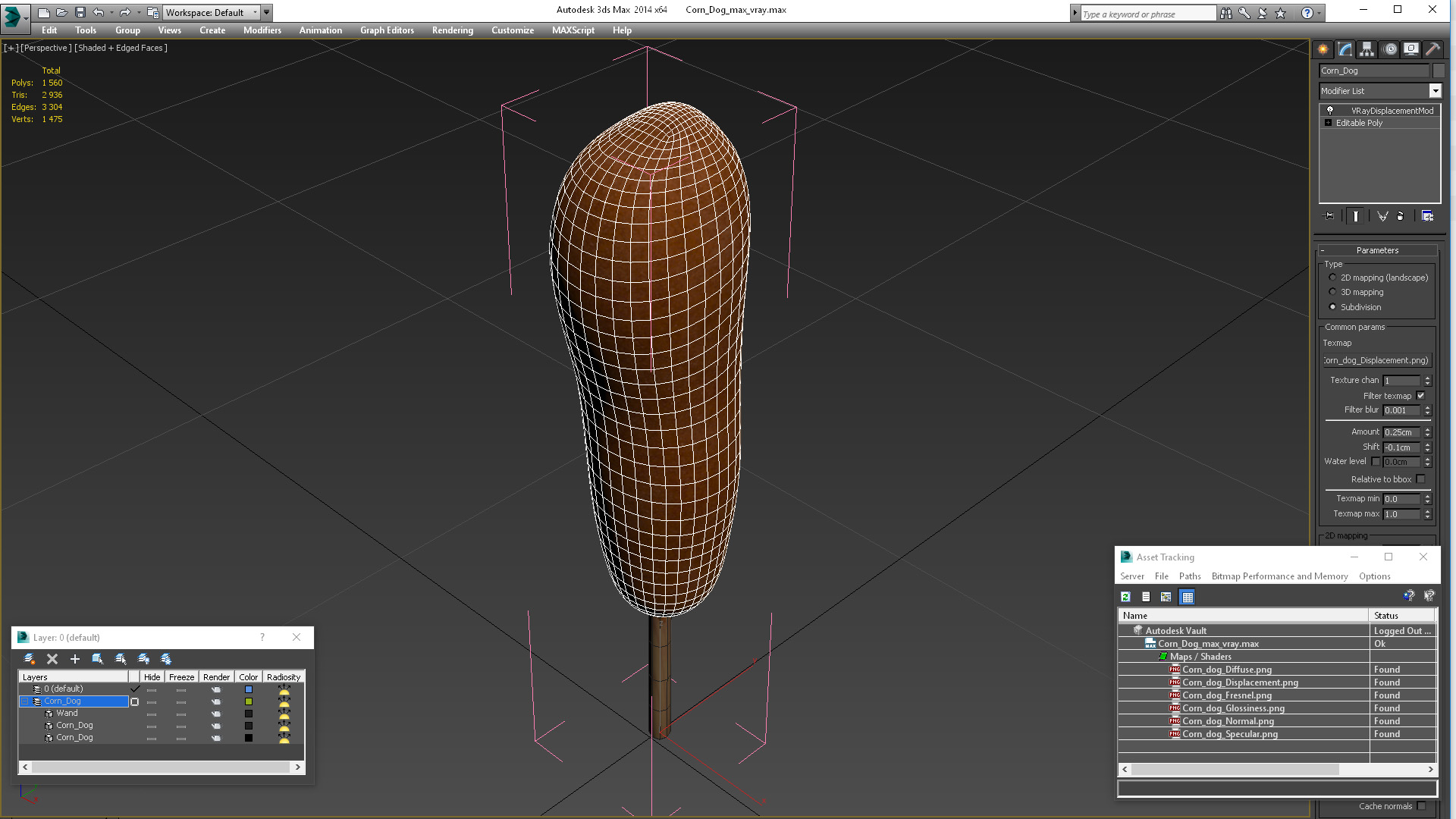 3D model Corn Dog