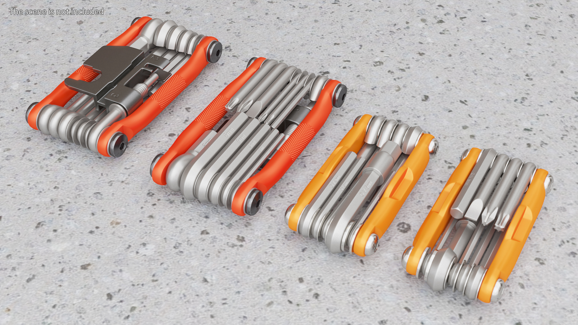 3D model Bike Hex Keys Multitool Folded