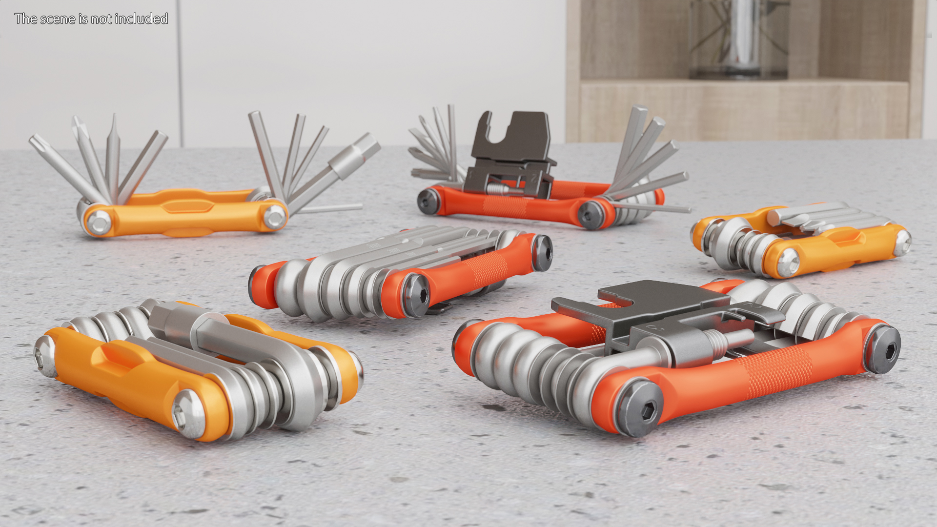 3D model Bike Hex Keys Multitool Folded