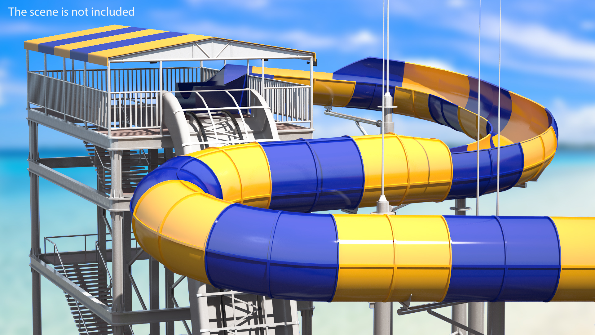 3D Tall Water Slide