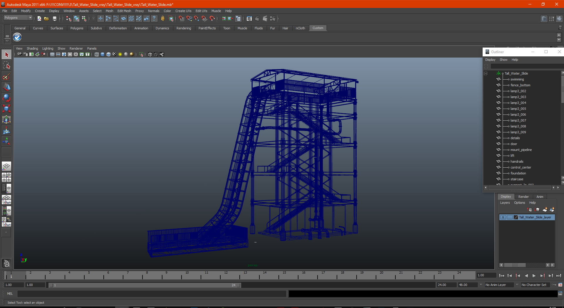 3D Tall Water Slide