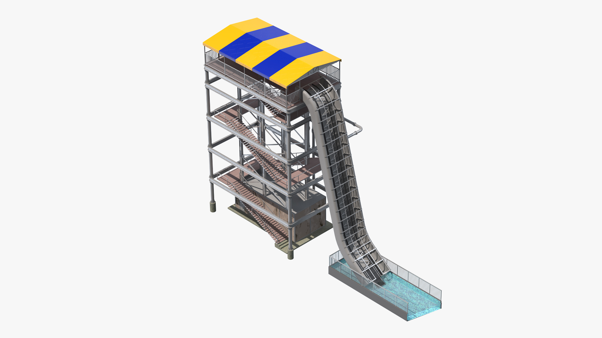 3D Tall Water Slide