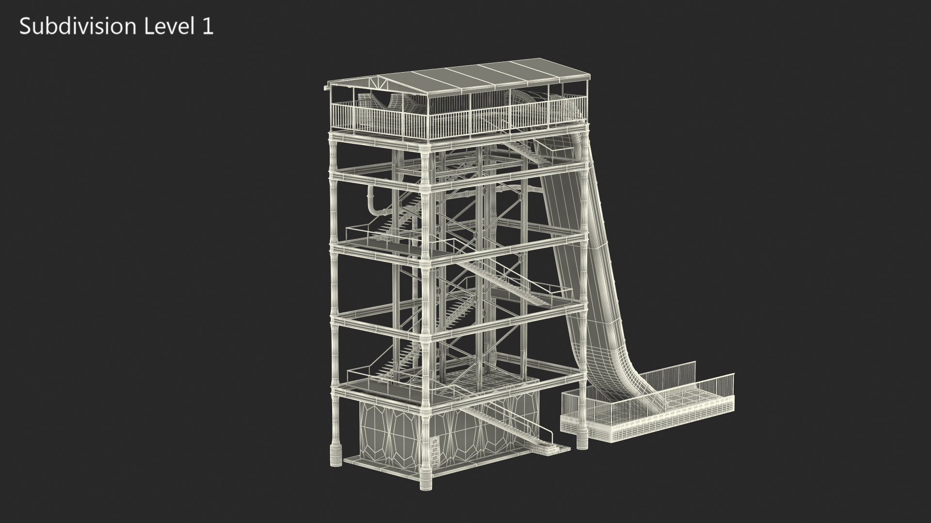 3D Tall Water Slide