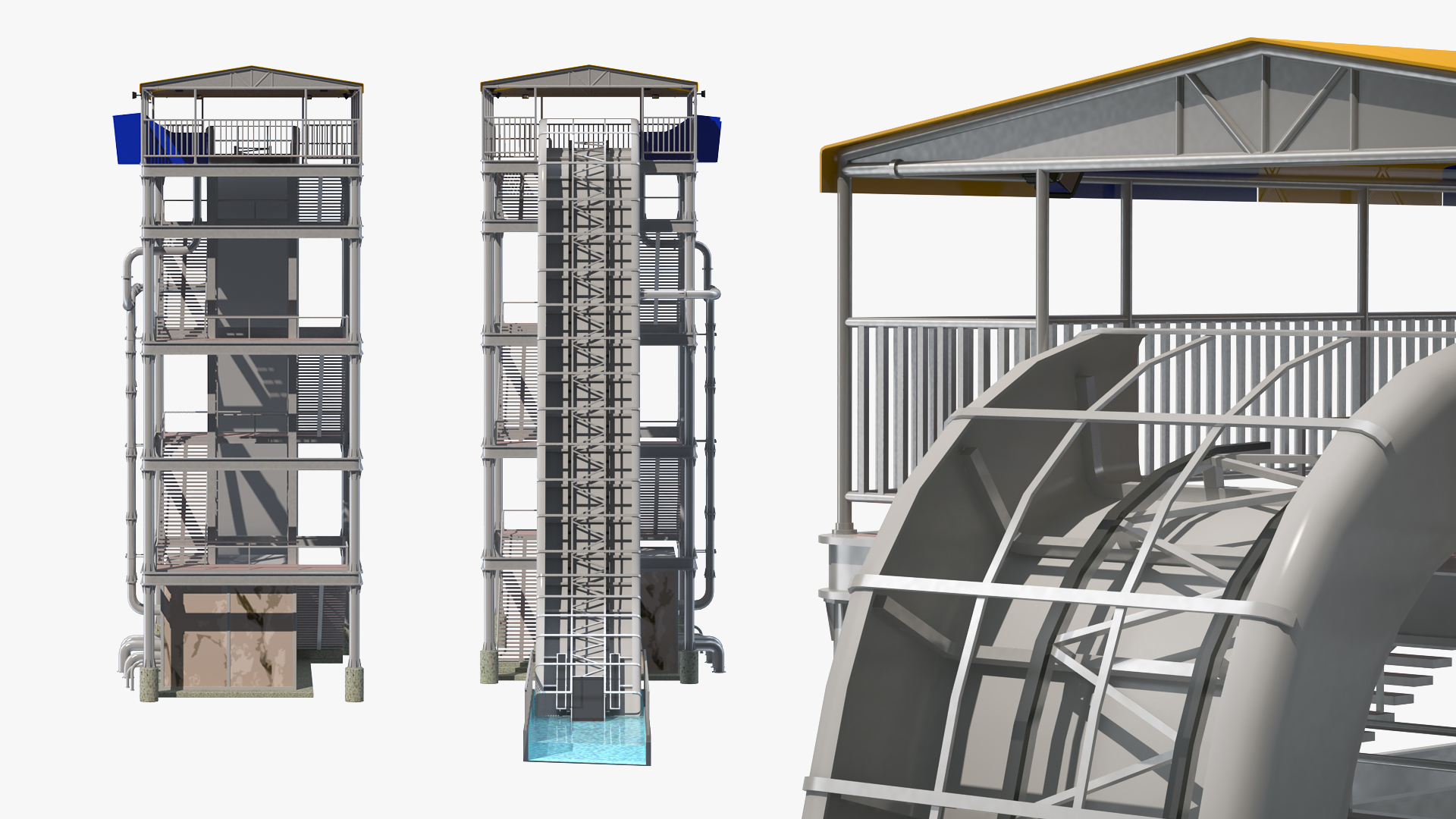 3D Tall Water Slide