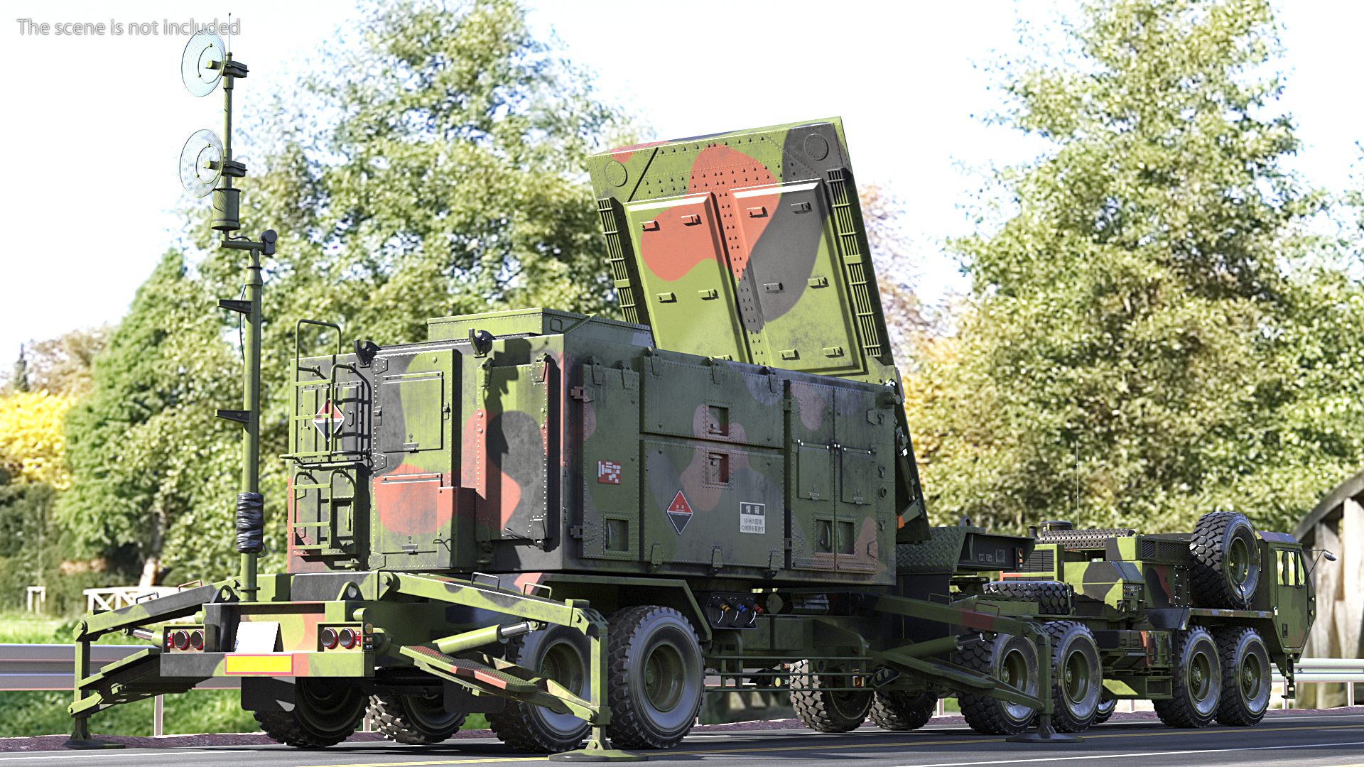3D Camo HEMTT M985 with Patriot AN MPQ53 Radar model