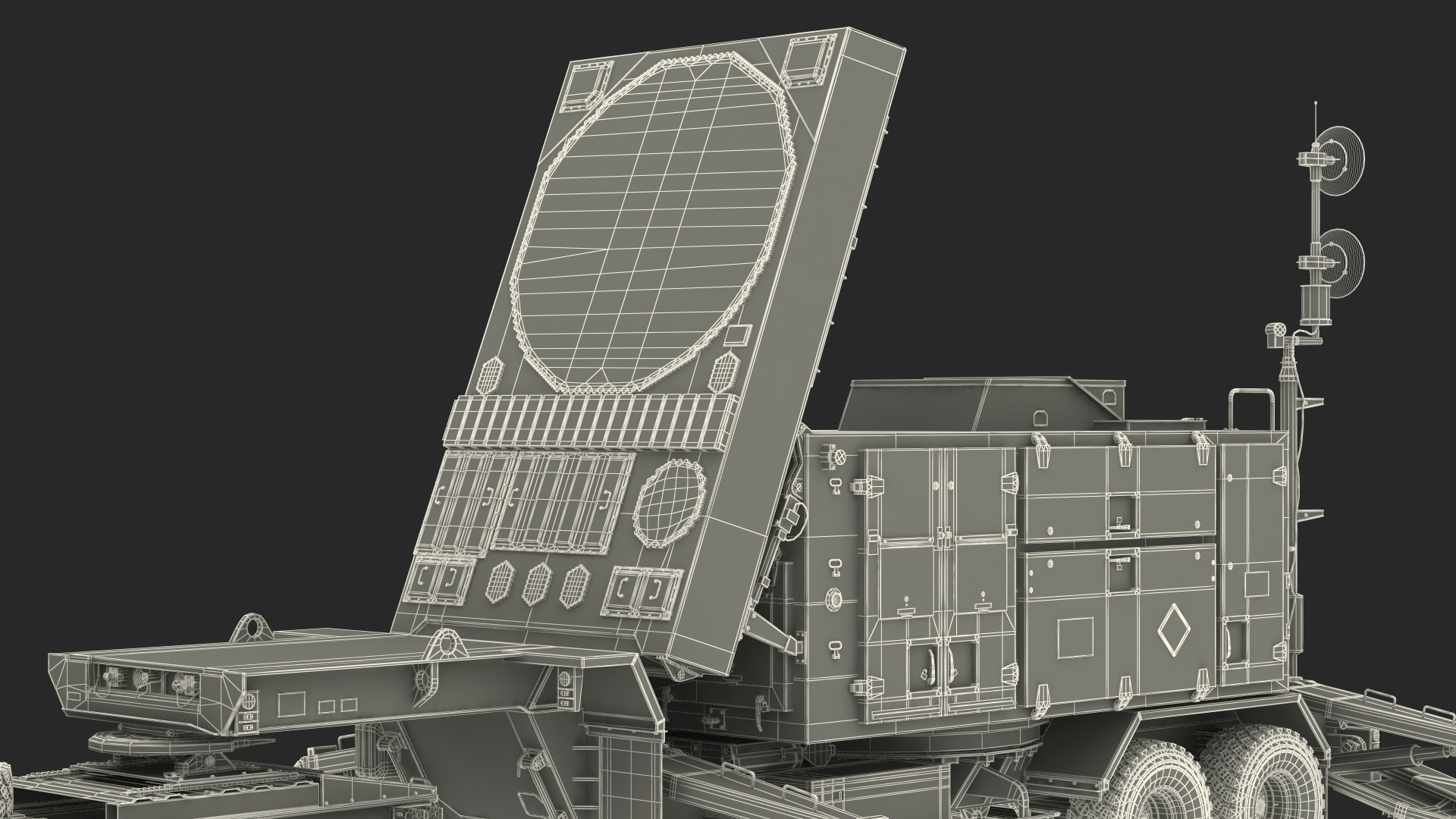 3D Camo HEMTT M985 with Patriot AN MPQ53 Radar model