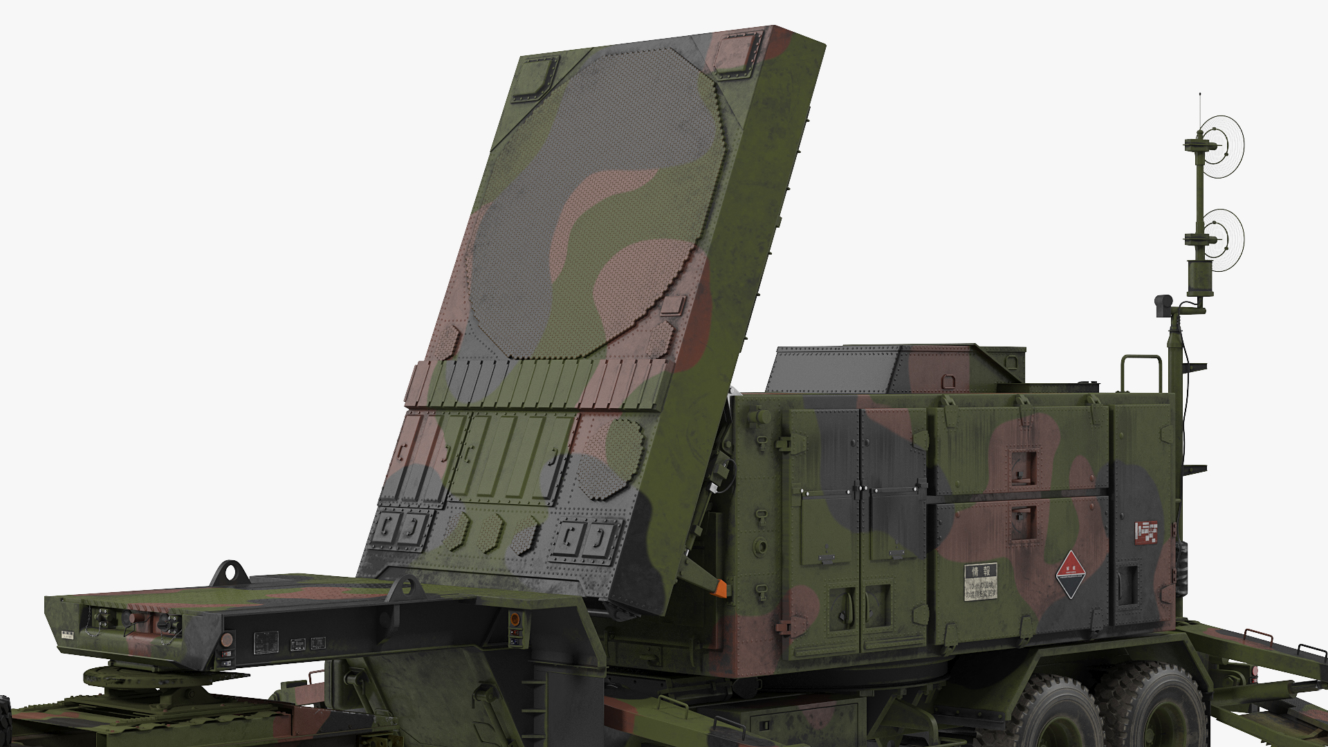 3D Camo HEMTT M985 with Patriot AN MPQ53 Radar model