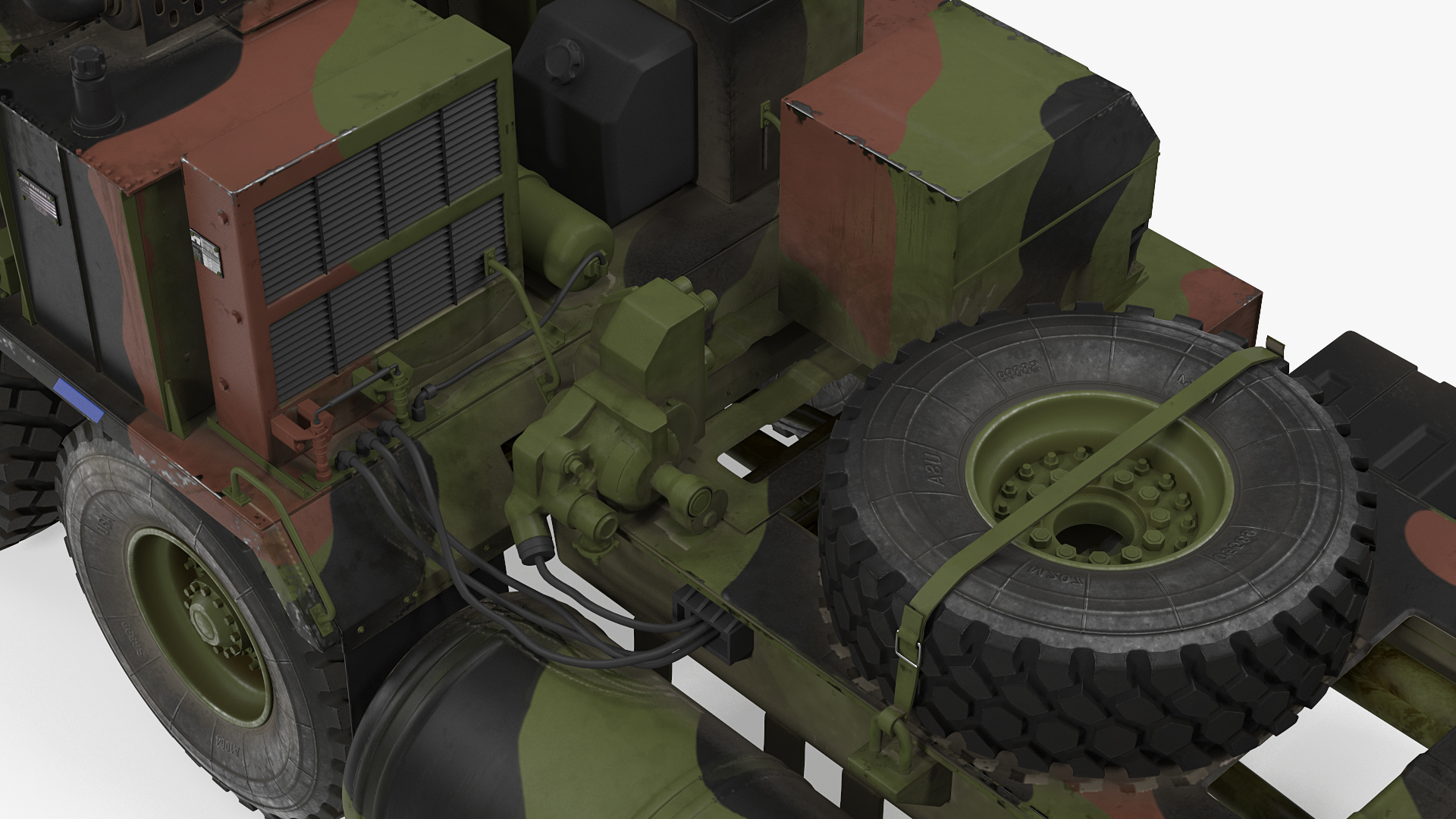 3D Camo HEMTT M985 with Patriot AN MPQ53 Radar model