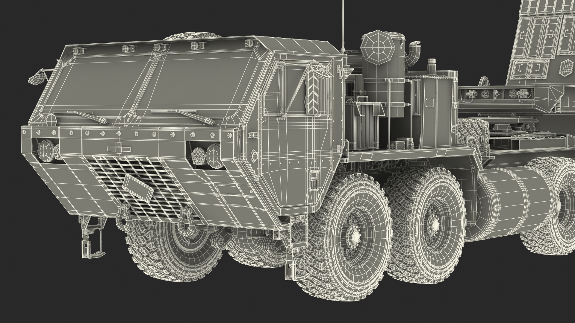3D Camo HEMTT M985 with Patriot AN MPQ53 Radar model