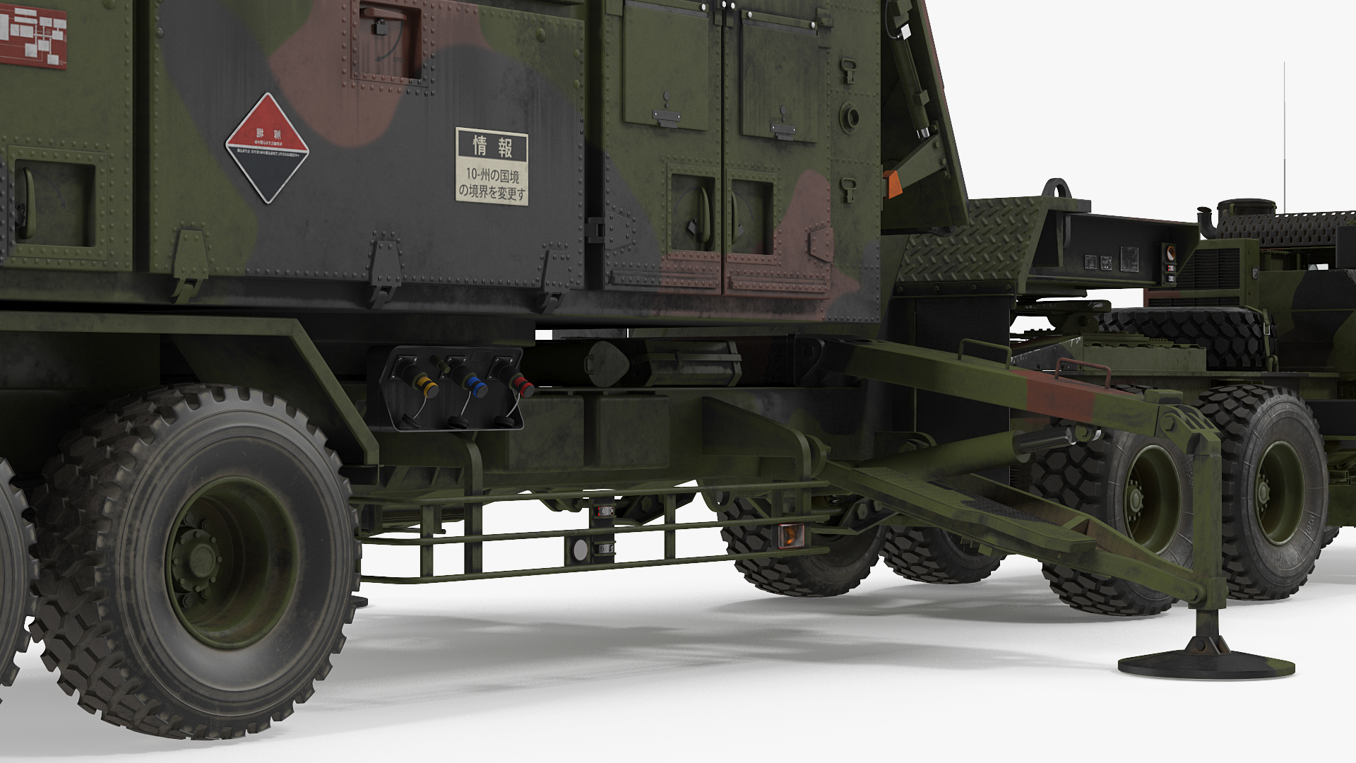 3D Camo HEMTT M985 with Patriot AN MPQ53 Radar model