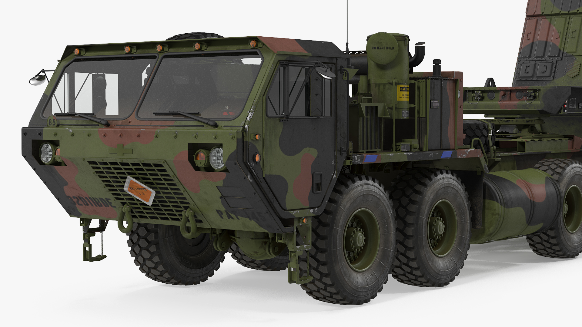 3D Camo HEMTT M985 with Patriot AN MPQ53 Radar model