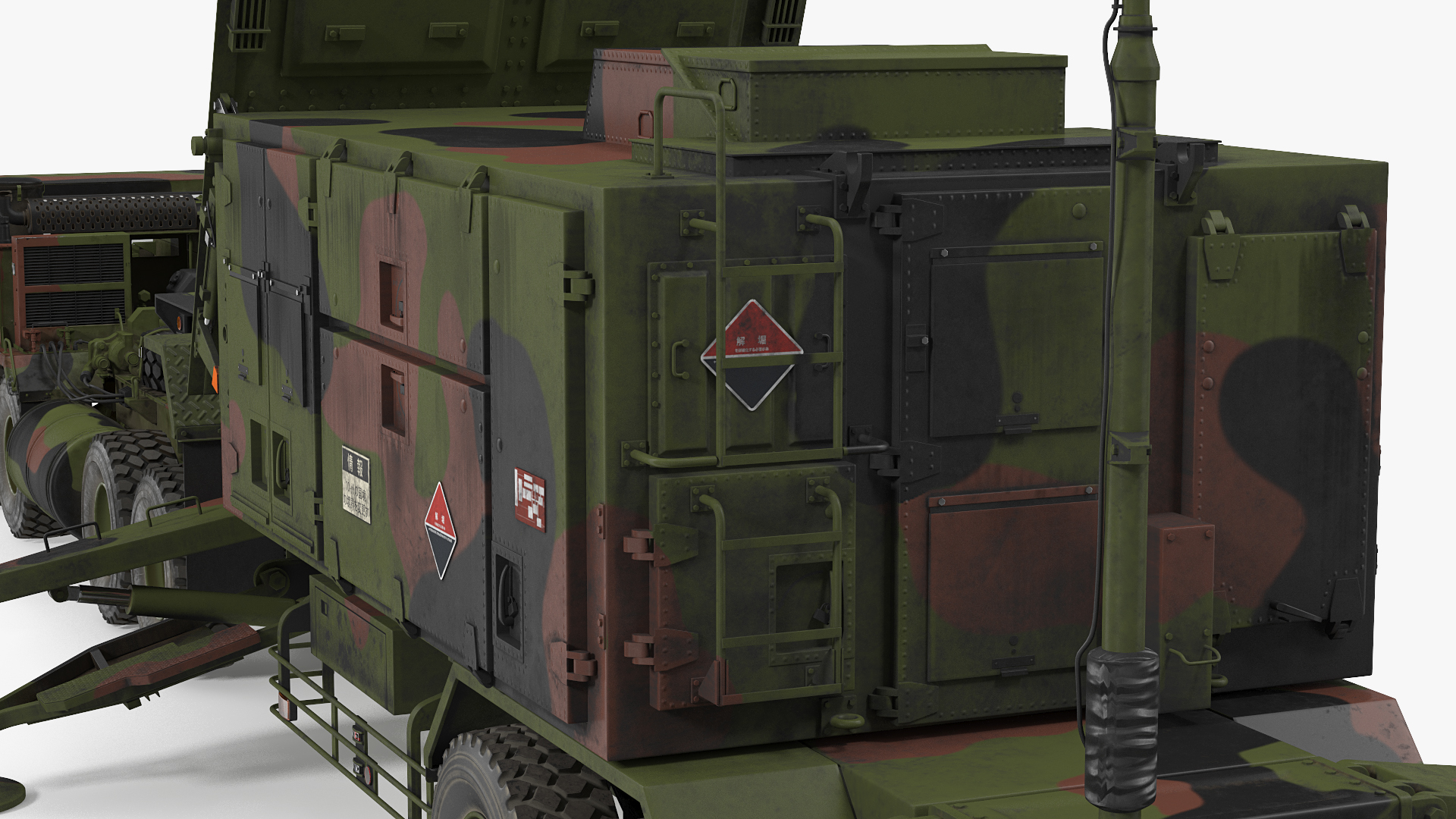 3D Camo HEMTT M985 with Patriot AN MPQ53 Radar model