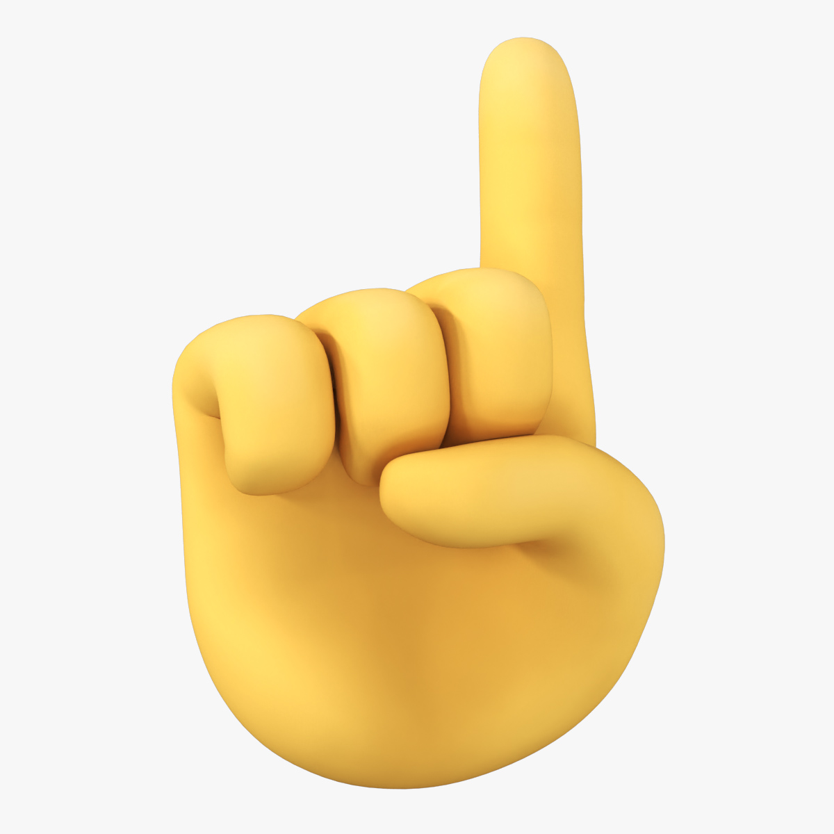 Index Finger Pointing Up Emoji 3D model preview