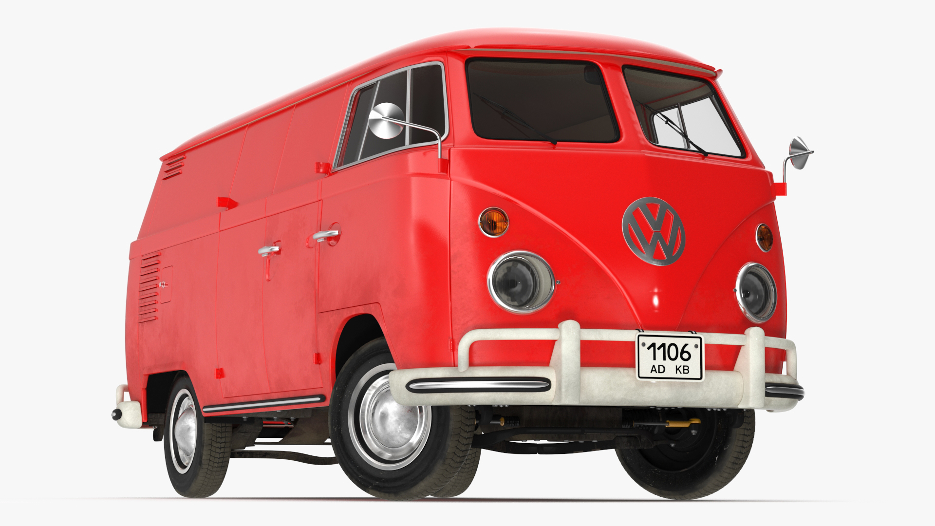 Volkswagen Type 2 T1 Classic Van Rigged 3D model