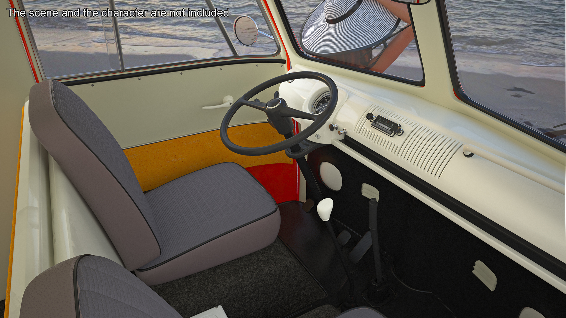 Volkswagen Type 2 T1 Classic Van Rigged 3D model