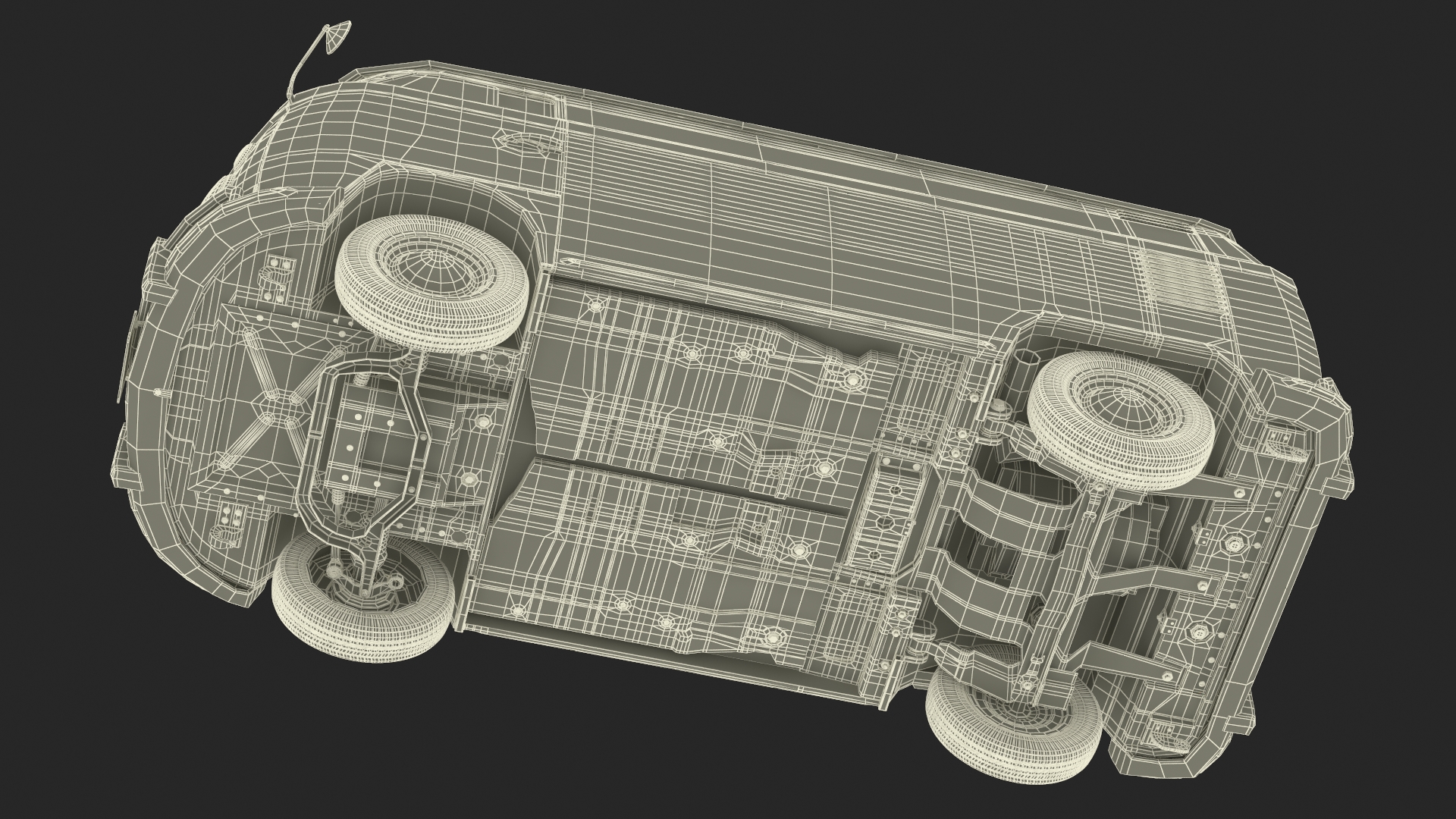 Volkswagen Type 2 T1 Classic Van Rigged 3D model