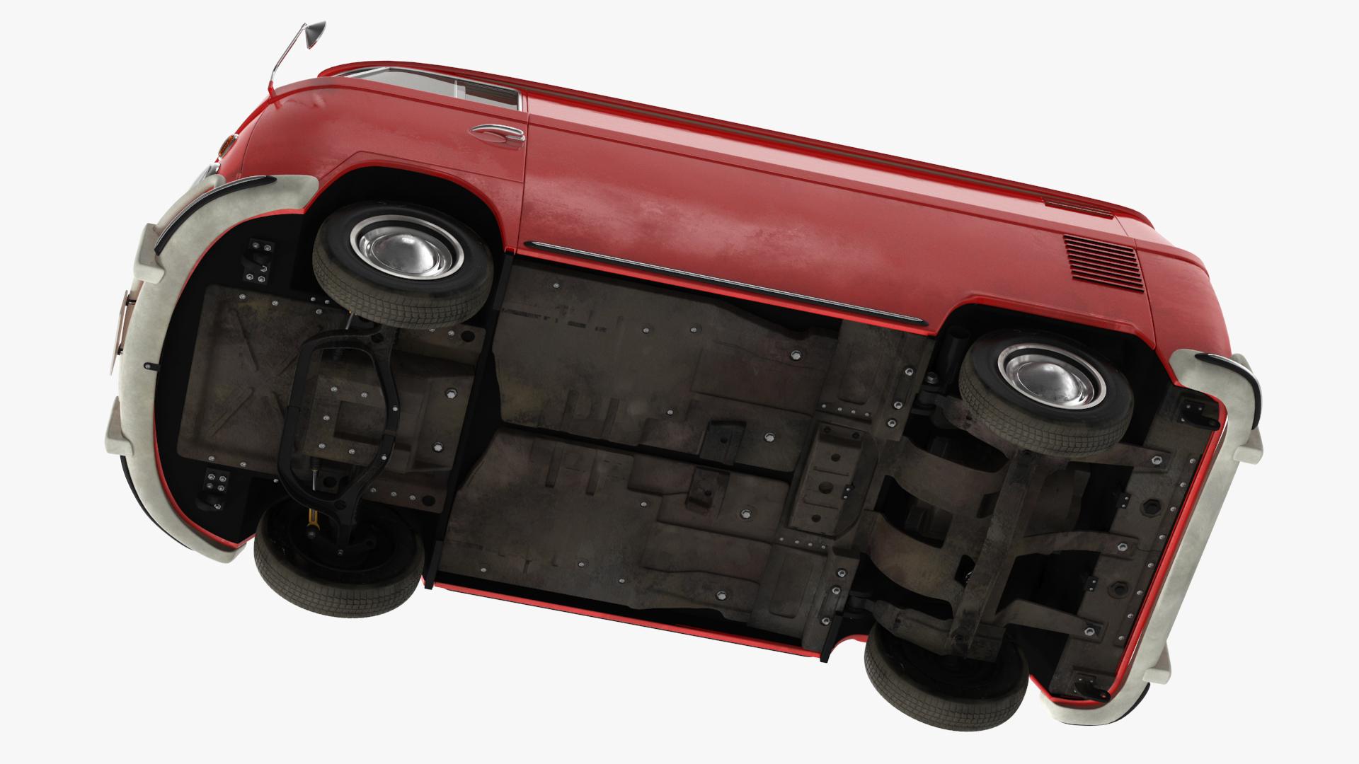 Volkswagen Type 2 T1 Classic Van Rigged 3D model